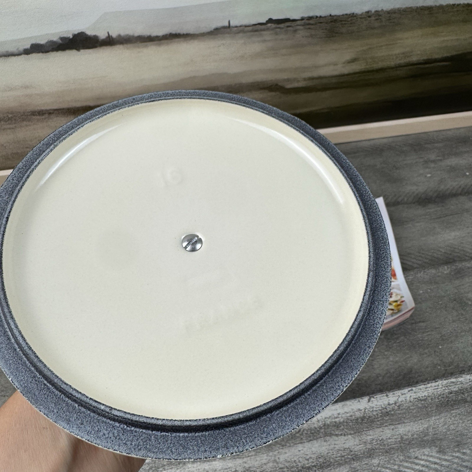 Le Creuset Signature Enameled Cast Iron Saucepan 1 3/4-Qt. Brioche Scuffed Read