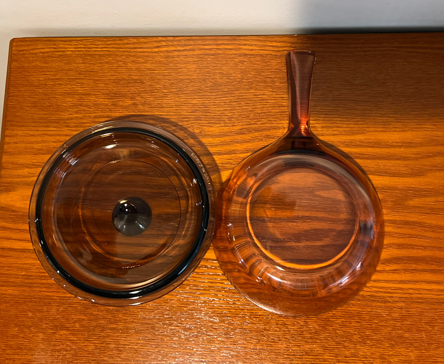 Vision by Corning Amber Brown 0.5L Pyrex Glass Sauce Pan Pot + Lid P81C Box F