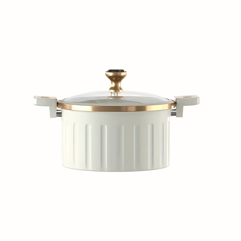 Enamel Saucepan, Large Capacity Double Handle Saucepan