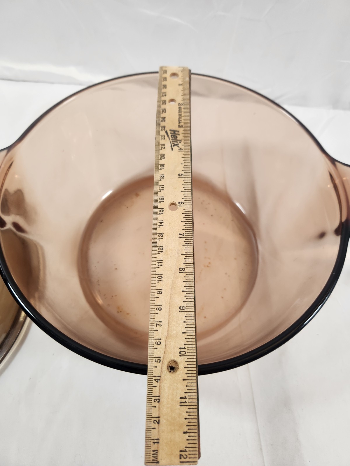 Vintage Corning Ware Visions 4.5L Dutch Oven Stock Pot Glass Lid 5 quarts USA_CC