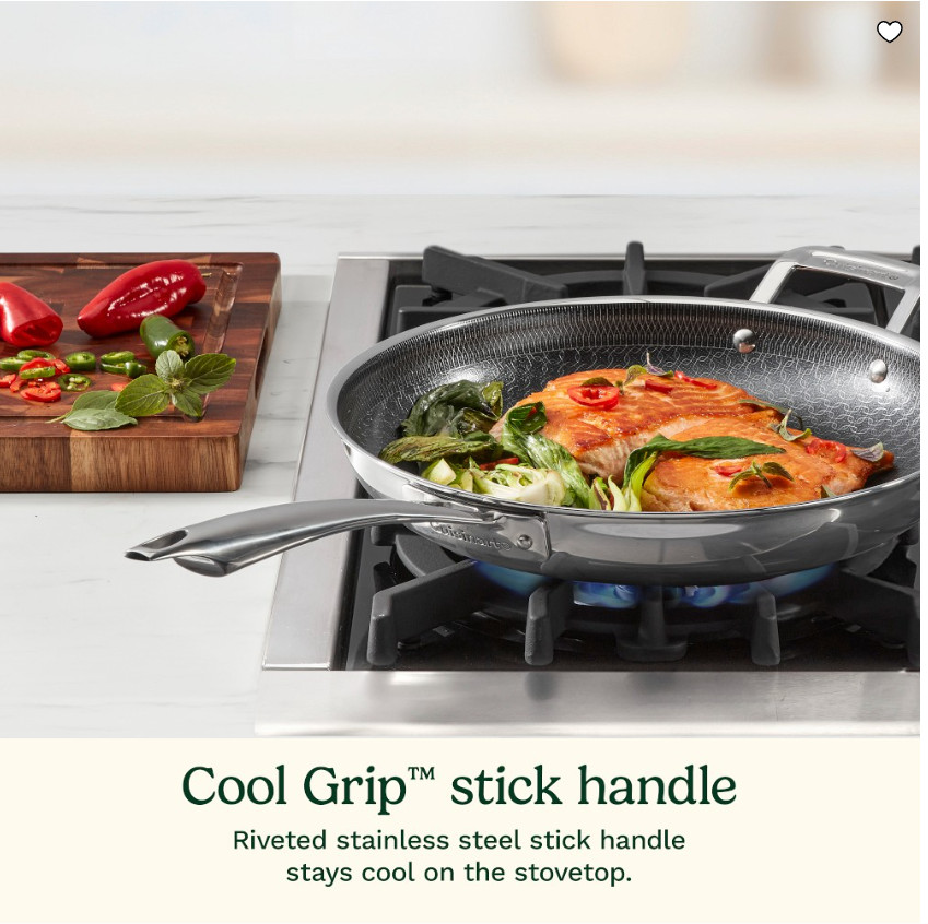 Cuisinart FusionElite+ Hybrid Stainless Steel Ceramic Nonstick Skillet Pan