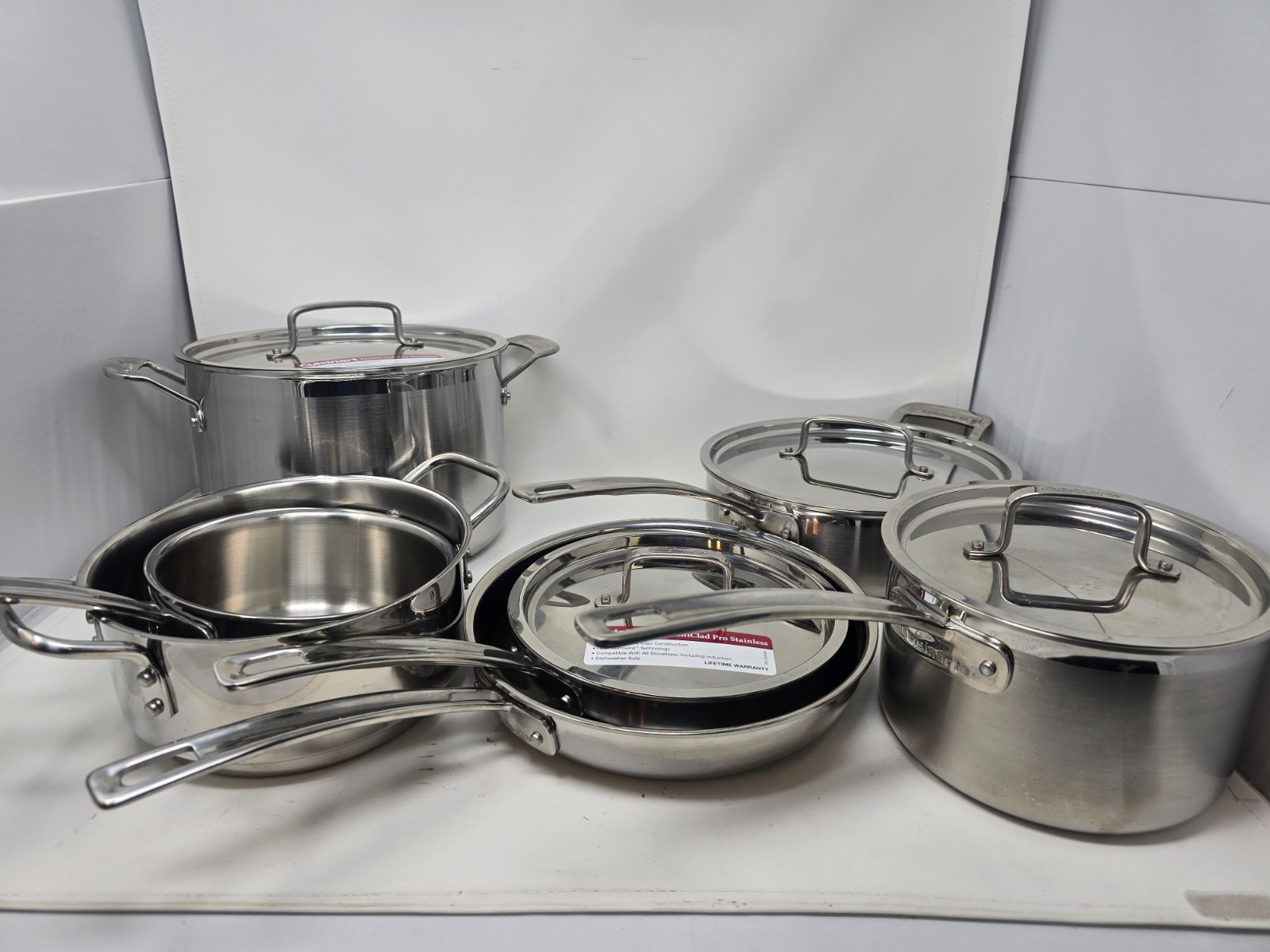 12-Piece MultiClad Pro Triple Ply Stainless Steel Pots and Pans Set NEW OPEN