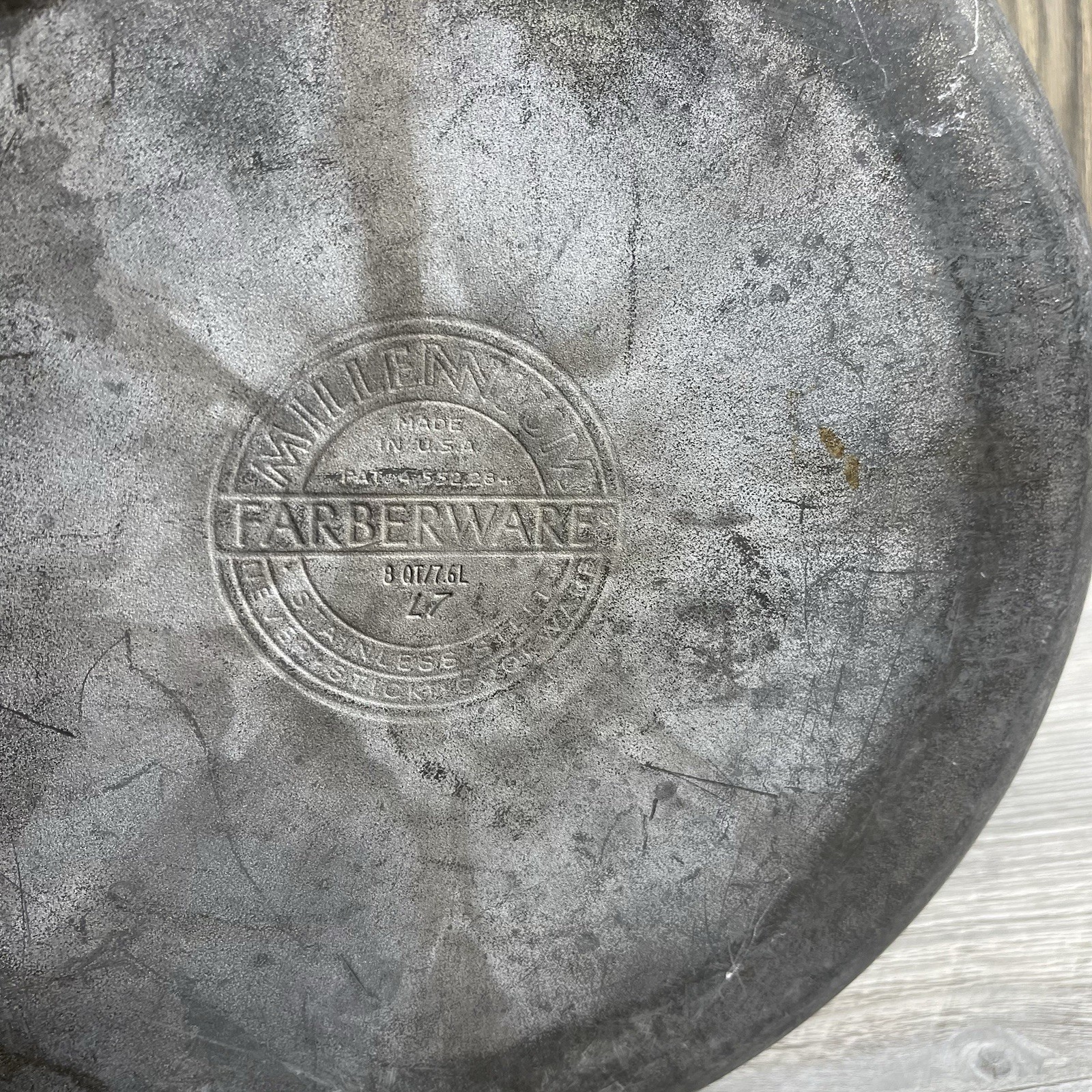 Farberware Millennium Stainless NEVER STICK 8QT Stock Pot Lid 2 Handles USA