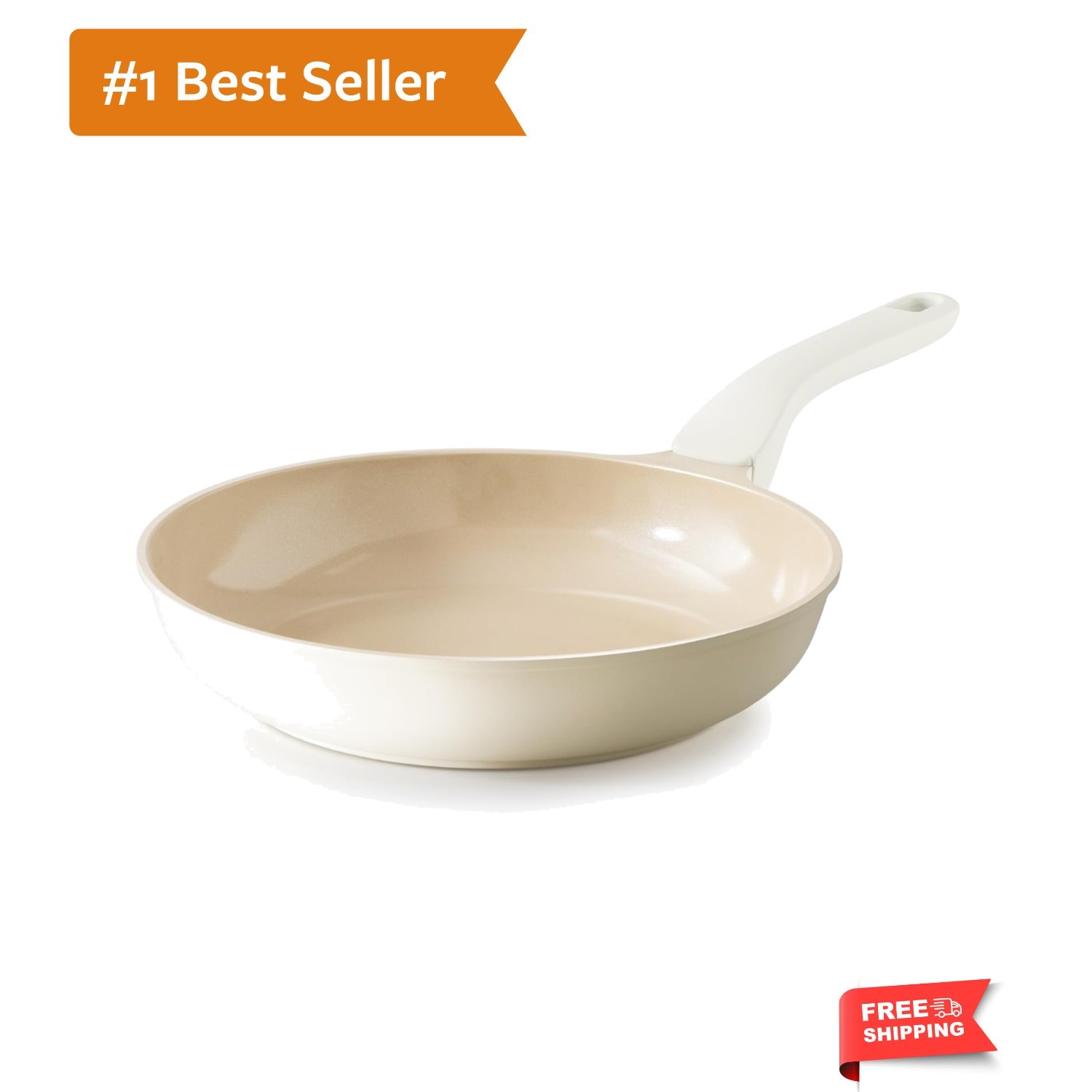 Nonstick Ceramic Frying Pan, 8/10 Inch Skillet with Stay Cool Handle, Fully C…