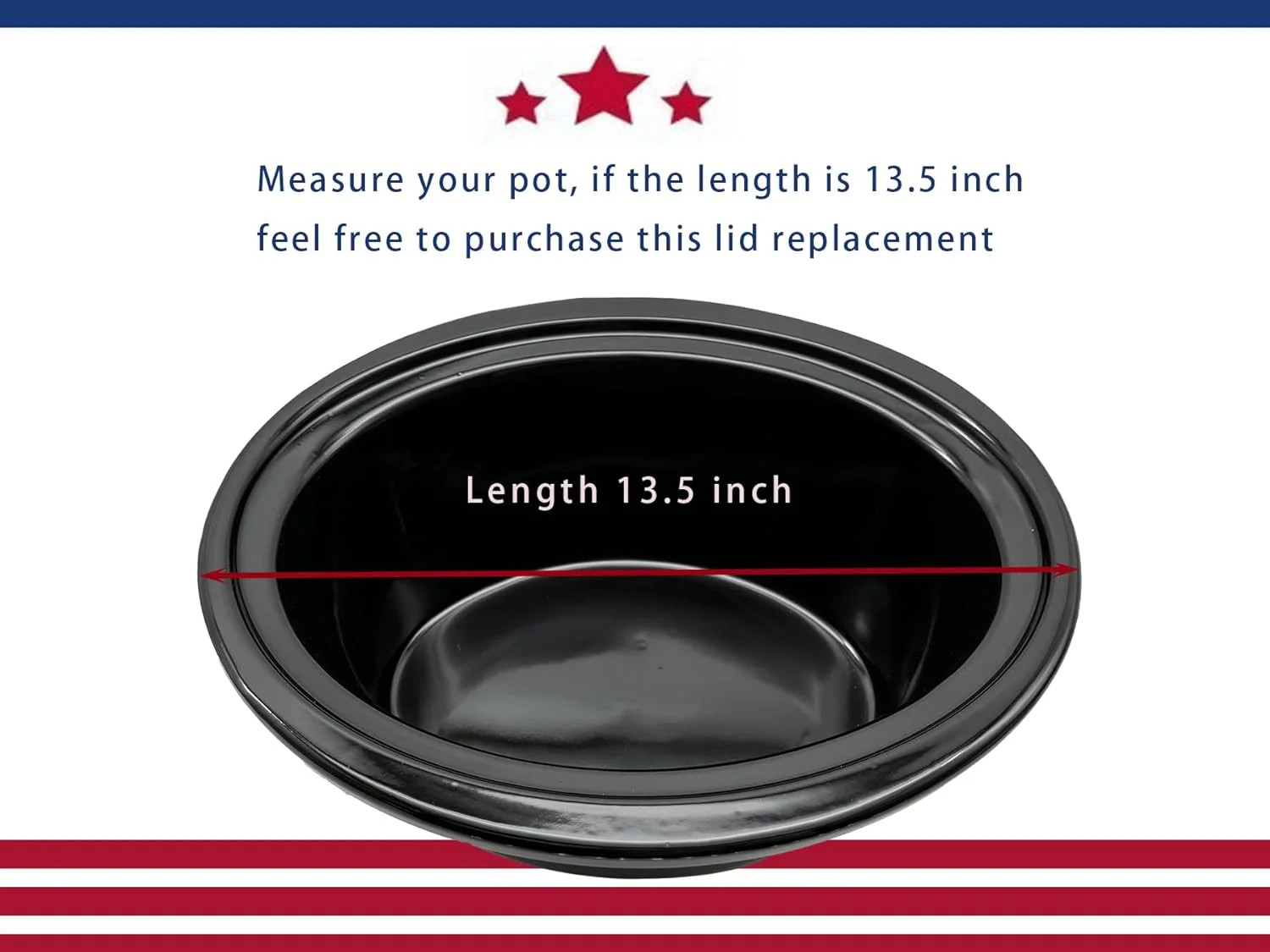 Oval Glass Lid Compatible with Crock Pot 6 Quart Slow Cooker SCCPVL600-S-BR, CPS