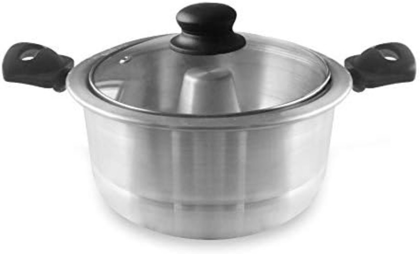 Aluminum Flan Mold Double Boiler with Glass Lid 1.6 Liter – Includes Aluminum…