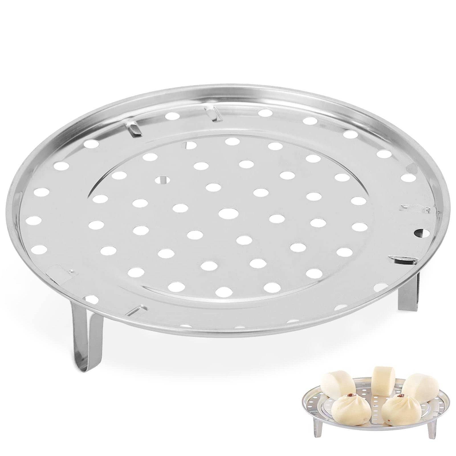 10In Steamer Rack, Stainless Steel Canning Rack Cooking Food Steaming Tray Steam
