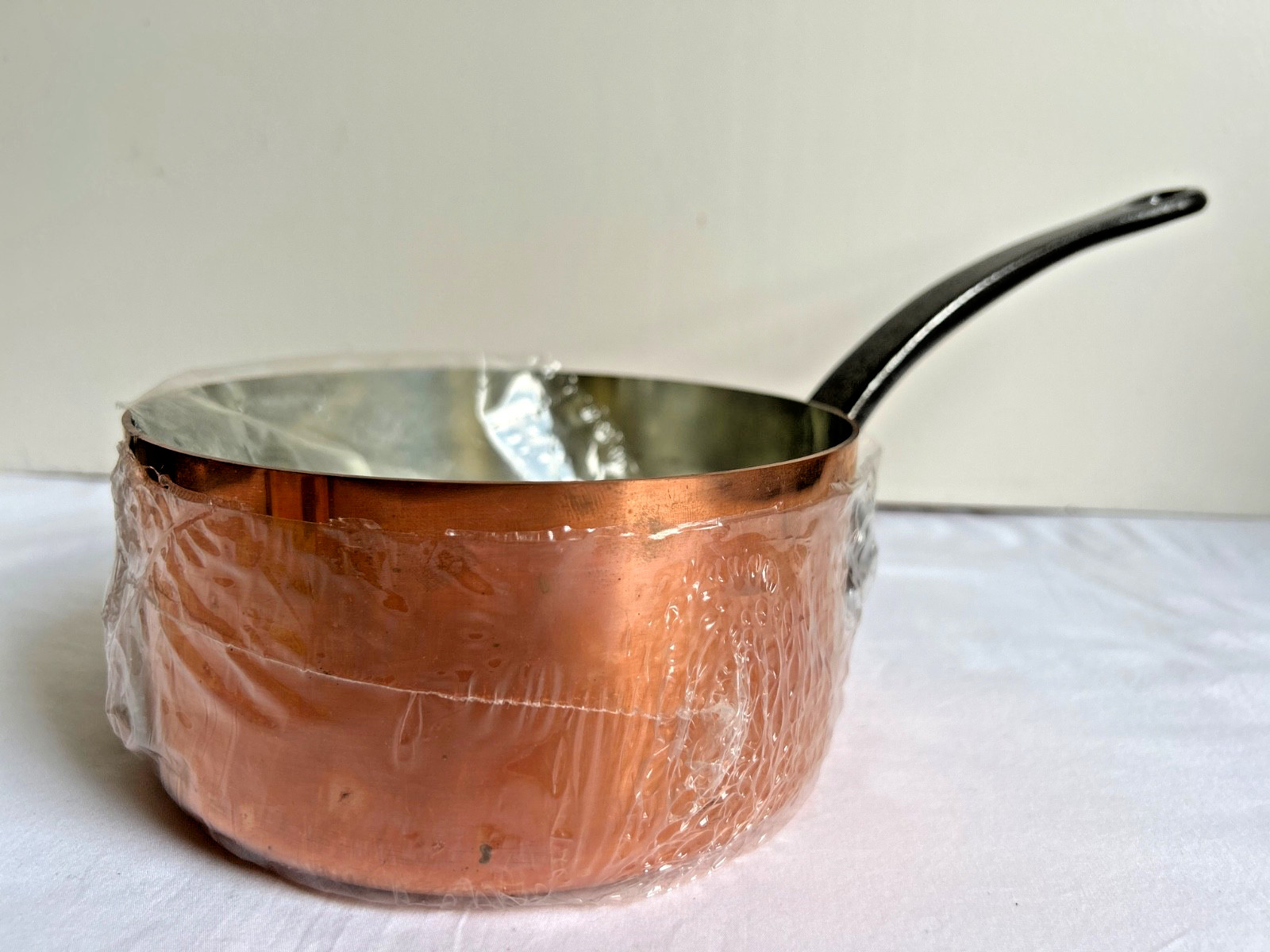 BAUMALU 2 mm Copper Smooth Saute Pan 1.75 qt Alsace France New