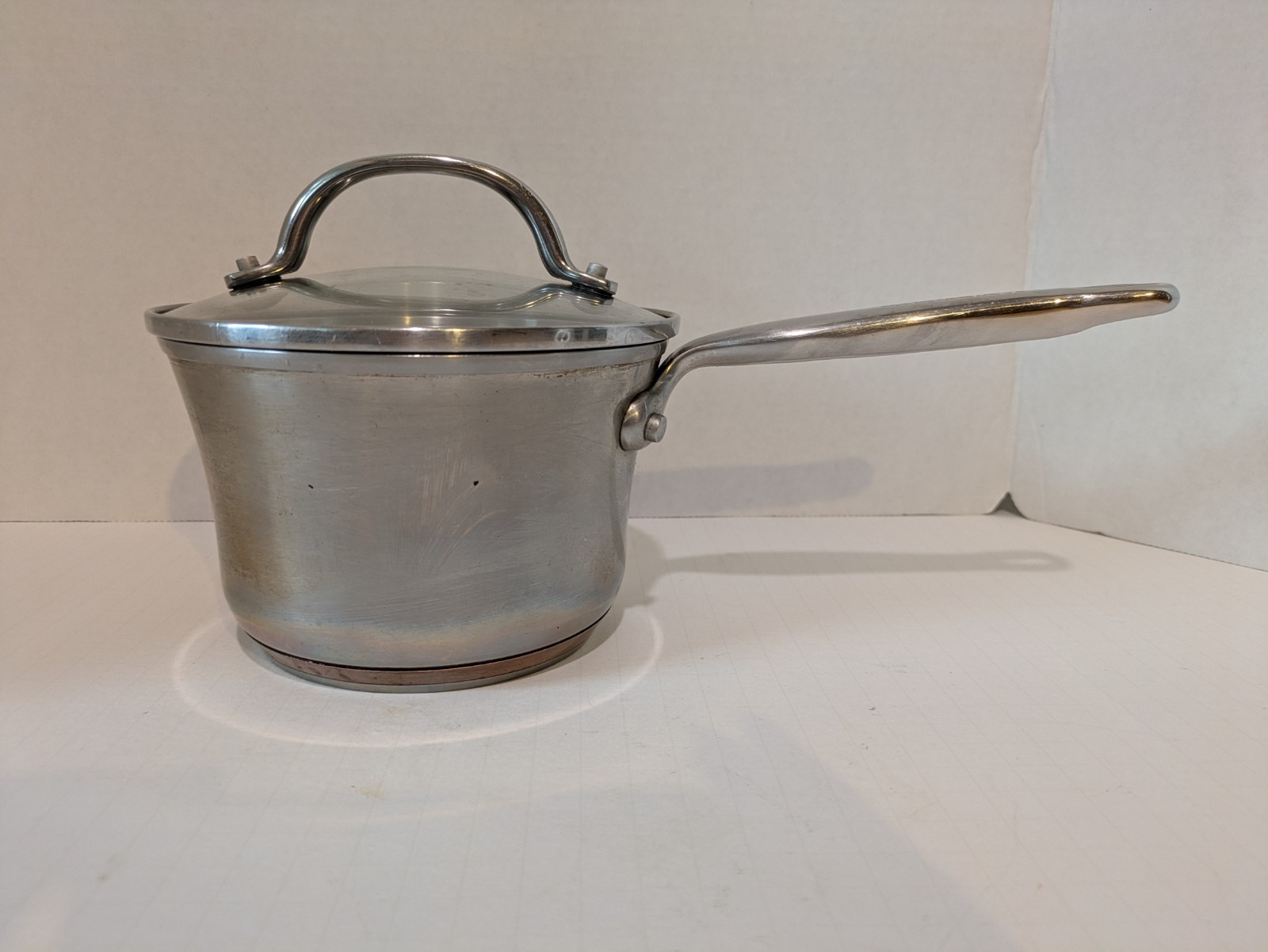 KitchenAid 1-3/4 Qt Stainless Steel Saucepan Lid 3-Ply Copper Base Induction