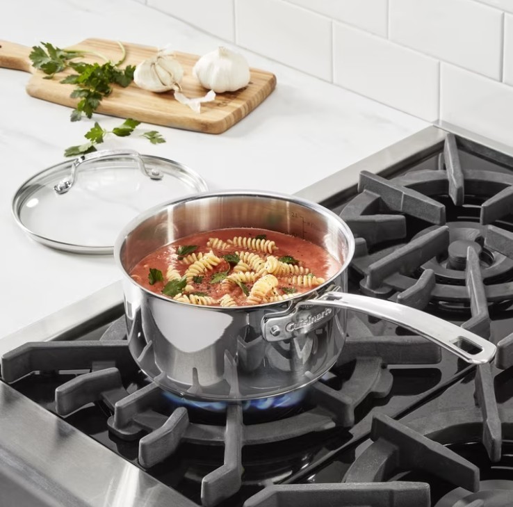Cuisinart Advantage Pro Series 2.5 Qt Stainless Steel Saucepan with Tempered