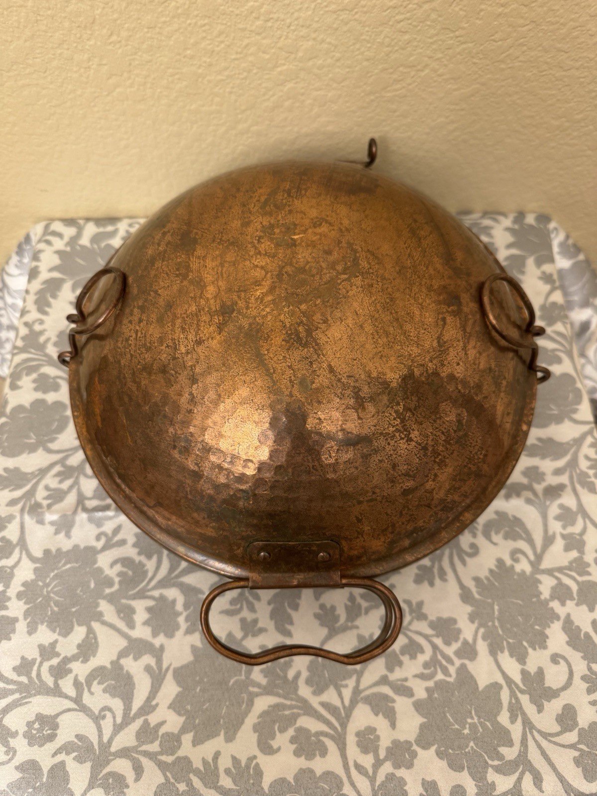 Monlisa Copper Cataplana Double Handle Hammered Cookware w/ Hinged Lid Portugal