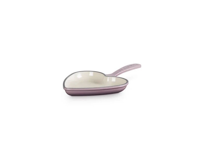 Le Creuset❤️ Heart Cast Iron Skillet 16cm Mauve Pink Made in France