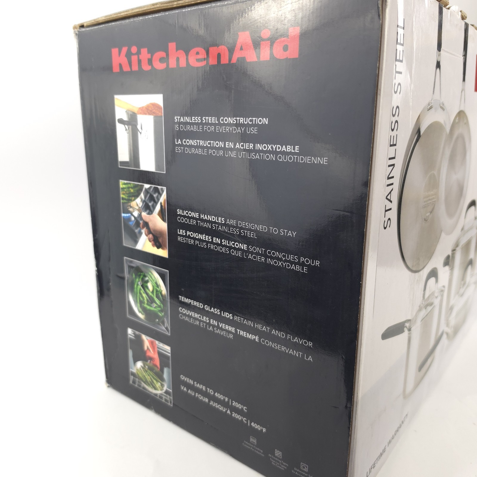 KitchenAid Stainless Steel, 10-Piece, Stainless Steel Cookware Set 7-8-C71017-T