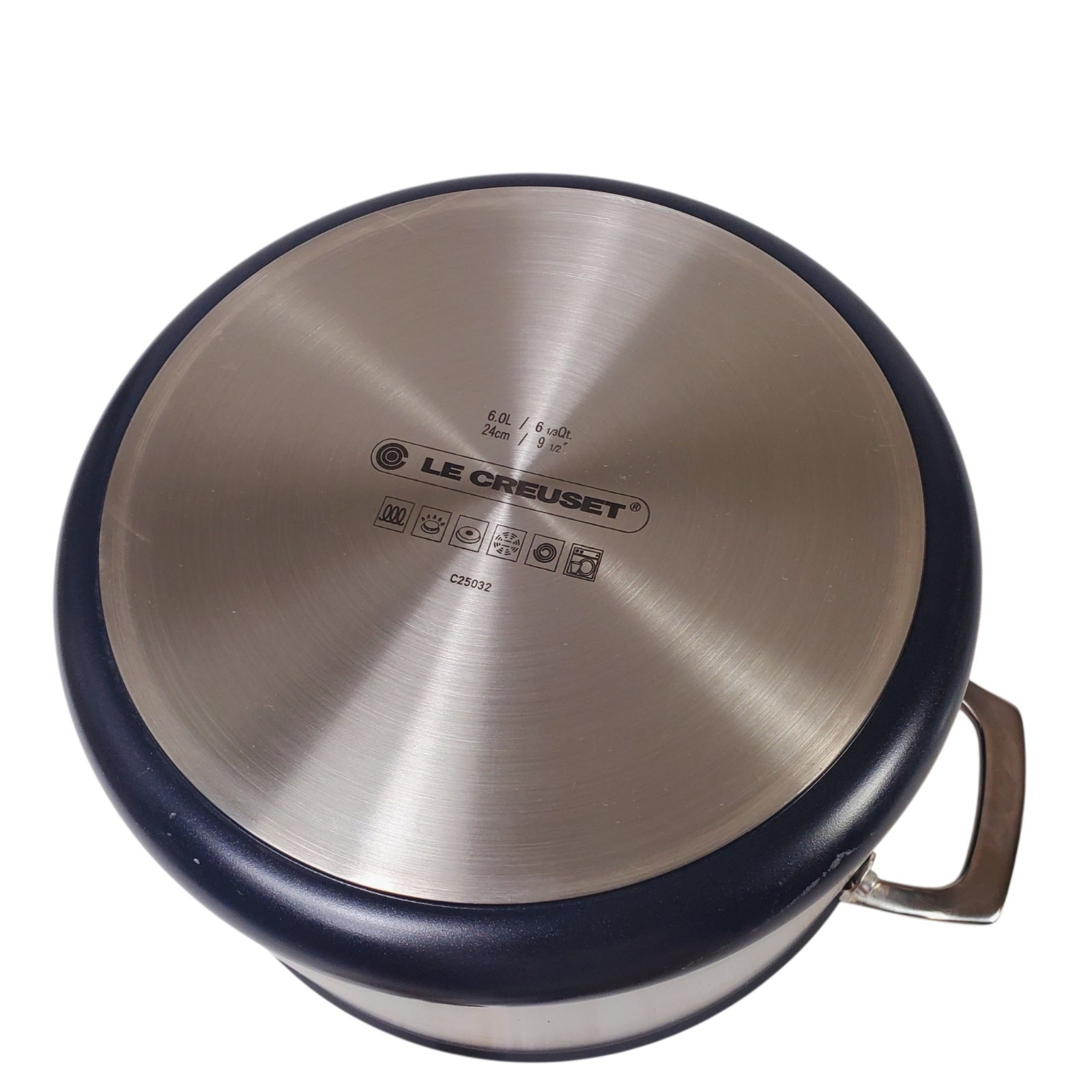 Le Creuset Toughened Nonstick 6.3 QT Deep Casserole/Stockpot w/ Lid Scuffs