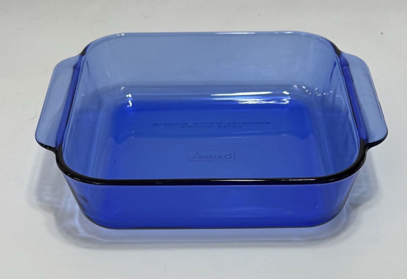 Pyrex Cobalt Blue 2 Qt Square Baking Dish 222-R 8×8 Vintage Glass Oven USA