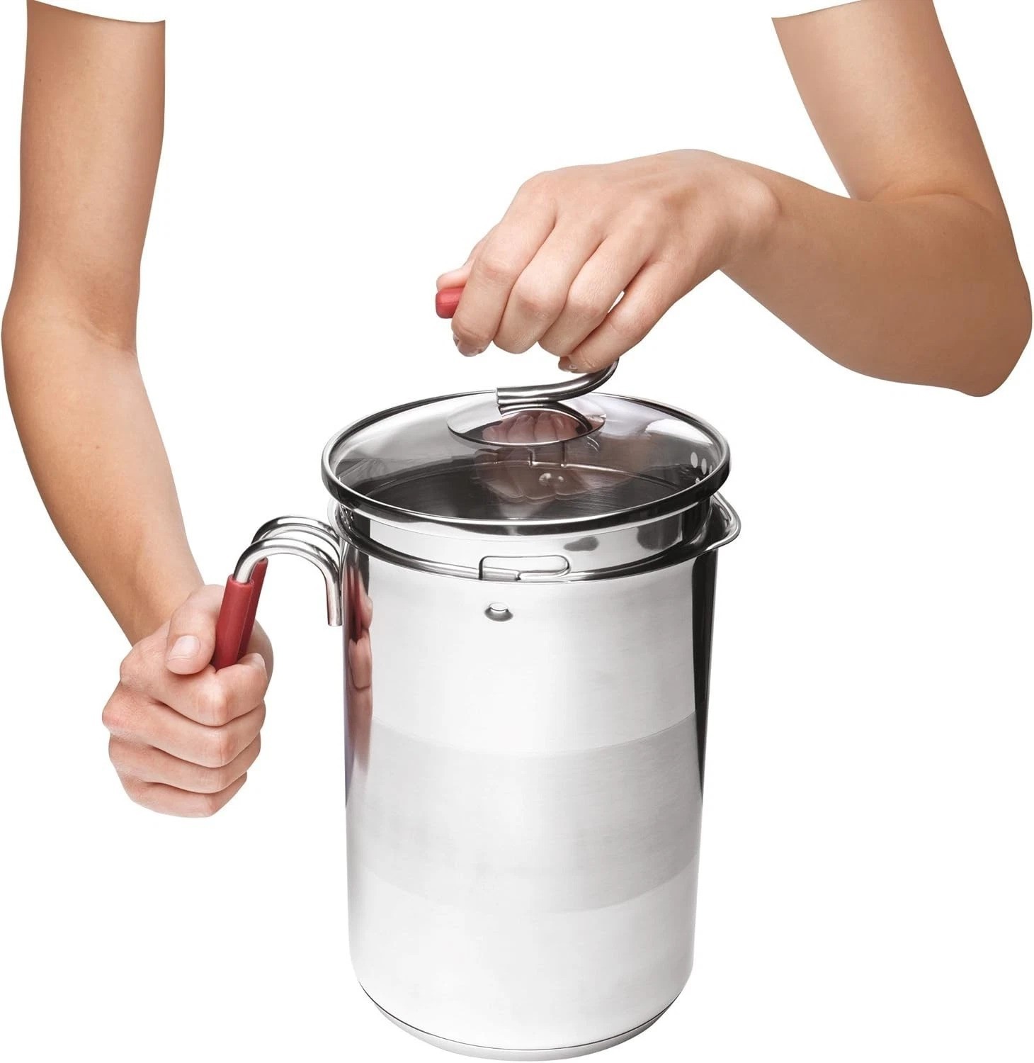 4th Burner Pot with Glass Lid and Steam basket 12 cup