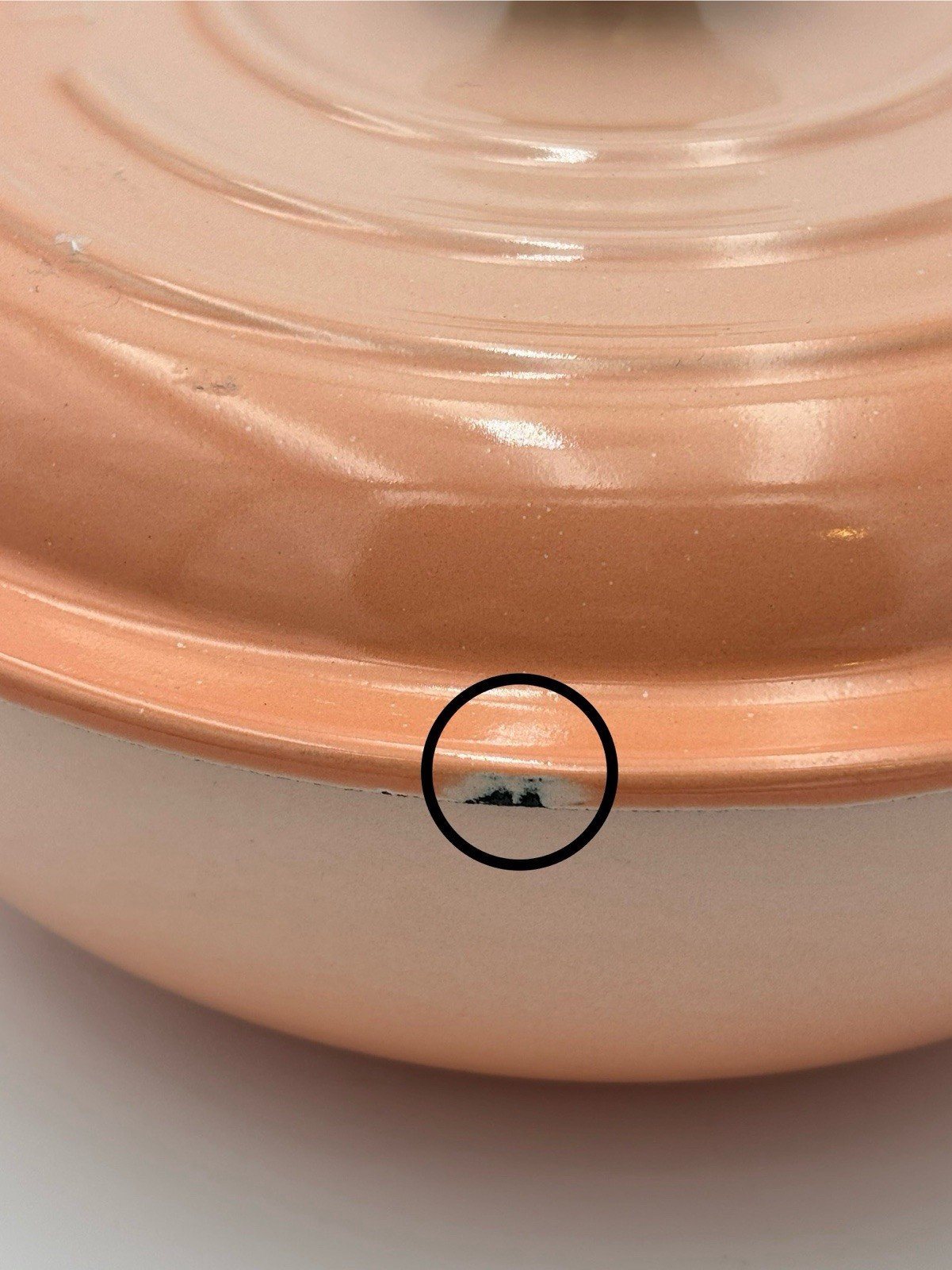 Le Creuset Signature Enameled Cast Iron French Oven ~ 2.5 Qt ~ Peche ~ Read