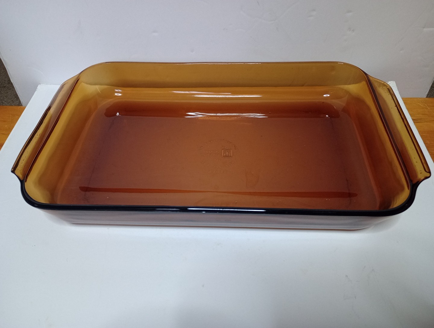 Anchor Hocking 9″ X 13.5″ 3 Qt Amber Glass Baking Dish Roaster Casserole Pan 440
