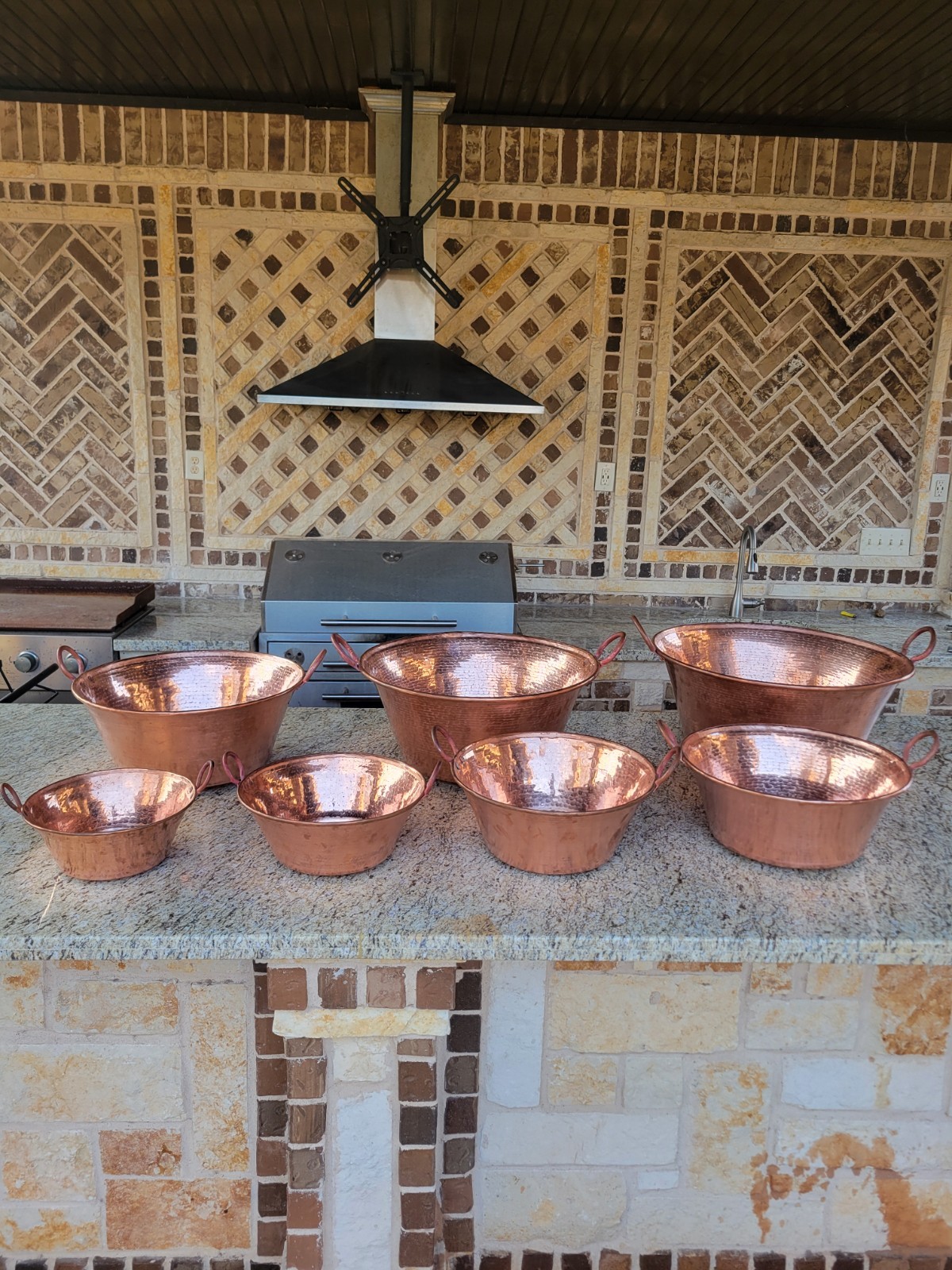 Cazo De Cobre, 14″ Authentic Copper Pot, Heavy Duty Hammered Wok Jam Pan, Mad…