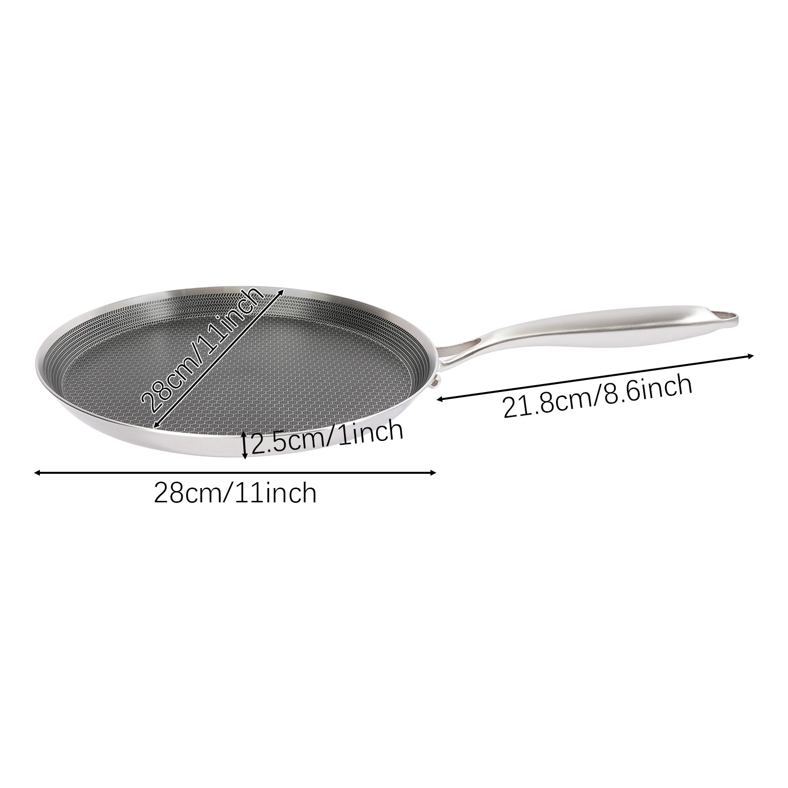 Stainless Steel Crepe Pan, Pancake Pan, Stainless Steel Cooking Pan