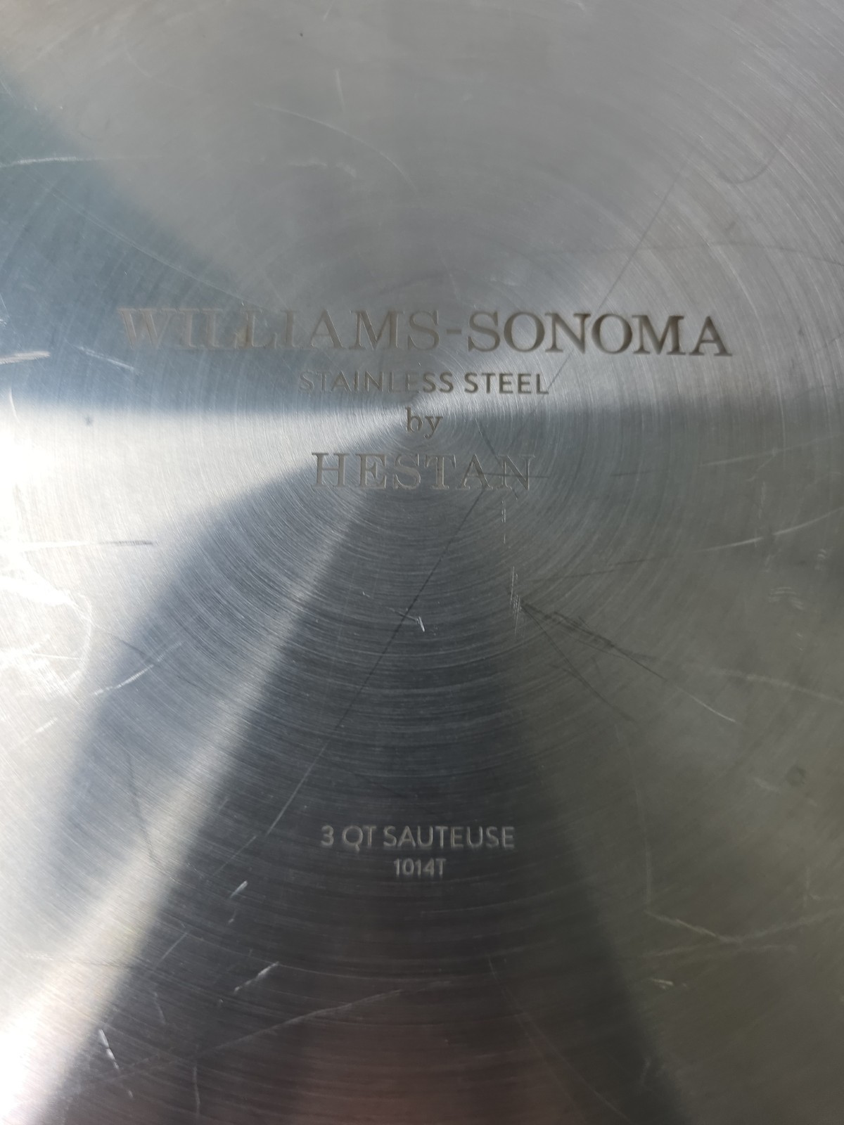 Williams Sonoma Hestan 3 QT Stainless Steel 9.5″ Casserole Pan Pot Italy #1014T