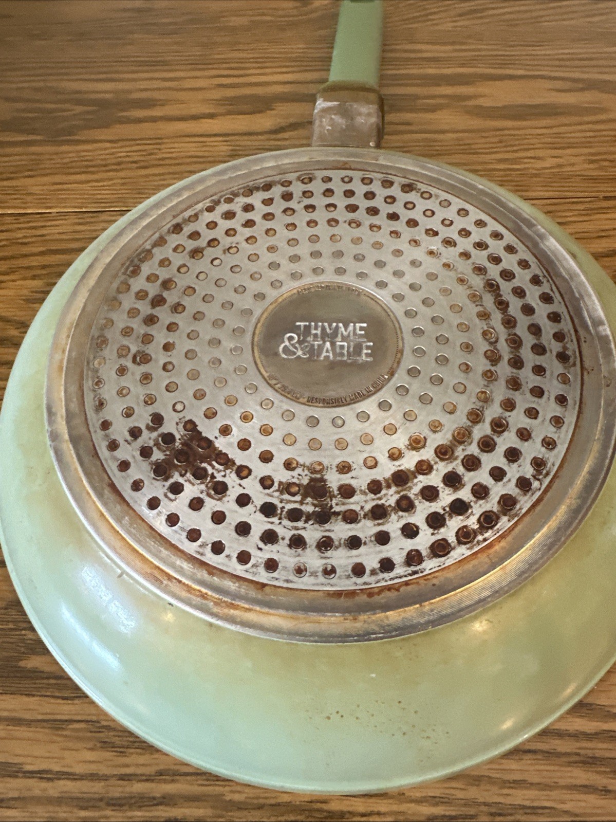 Thyme & Table ~ GRANITE GREEN ~ 10″ Frypan ~ Nonstick ~ Aluminum Skillet