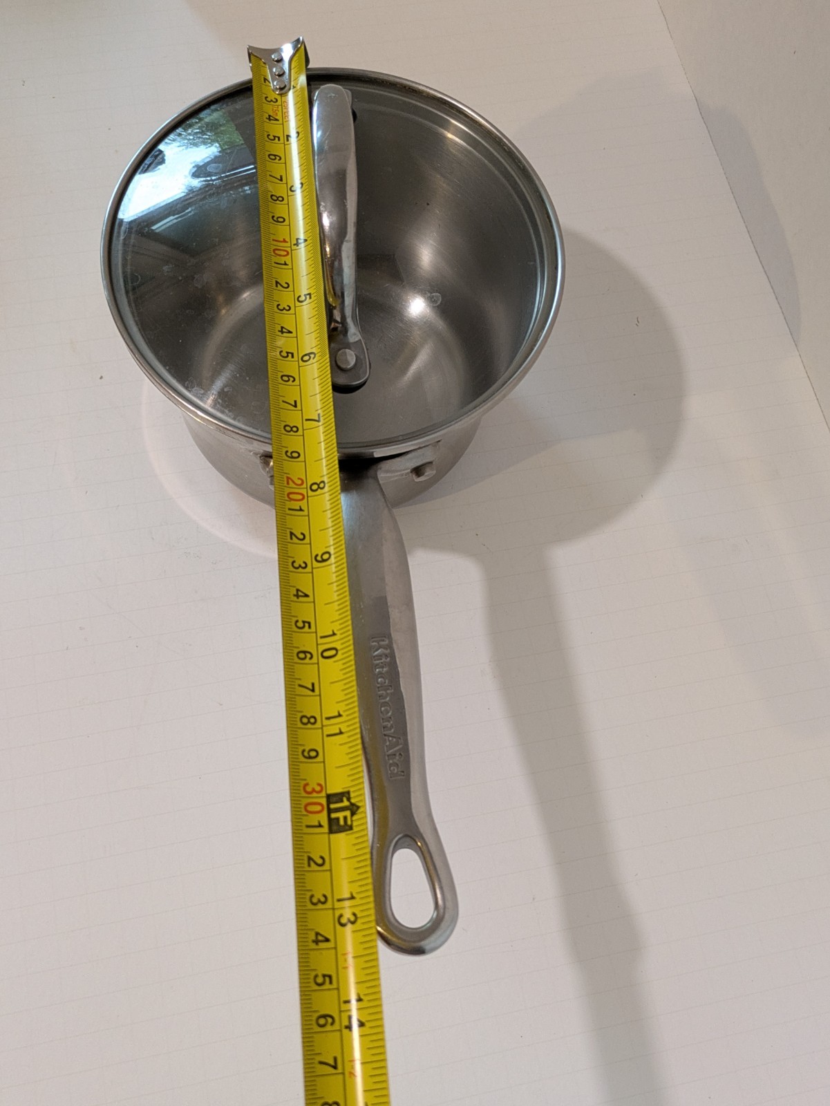 KitchenAid 1-3/4 Qt Stainless Steel Saucepan Lid 3-Ply Copper Base Induction