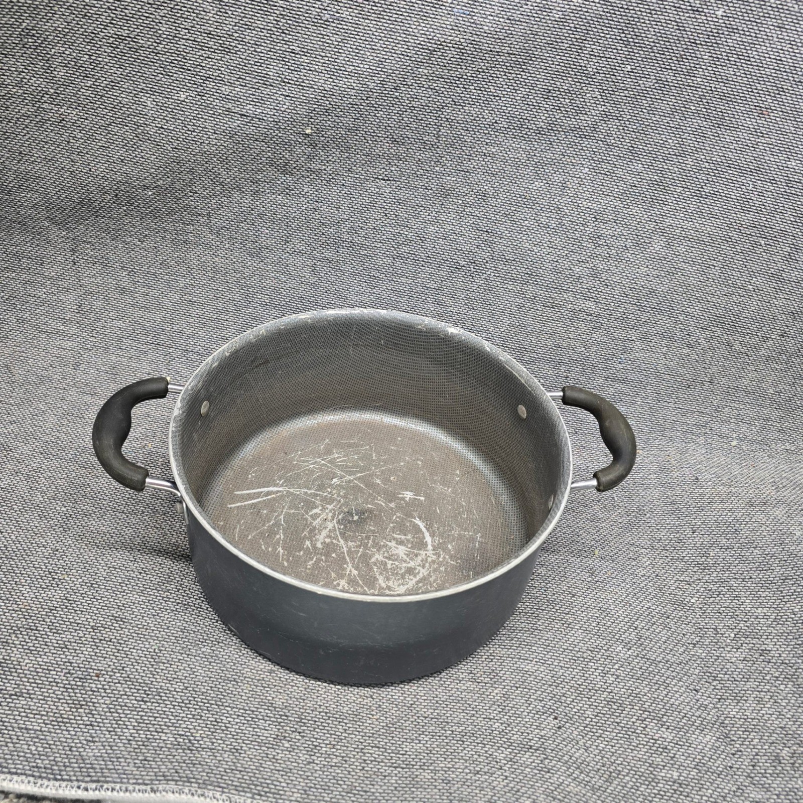 4pc Saucepan Set Nesting Non-Stick Honeycomb Black Good 6-8in Pots