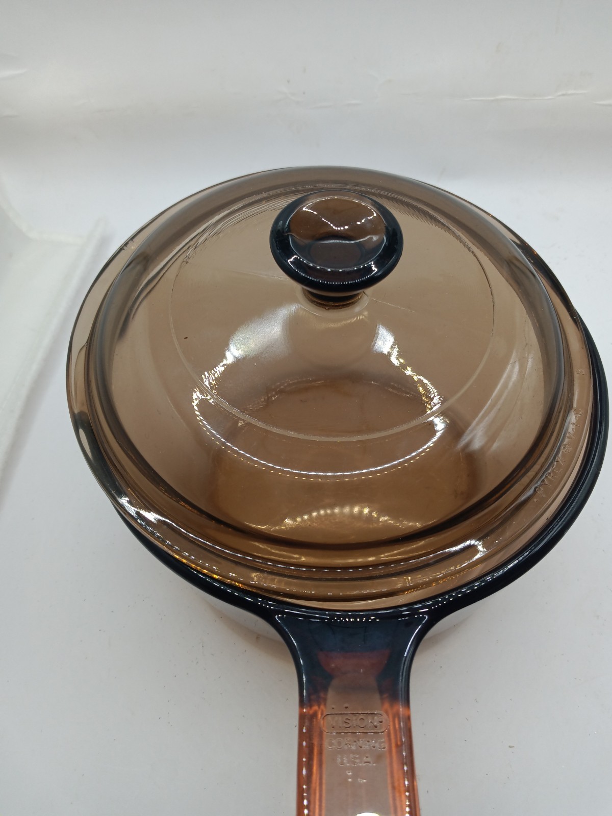 Visions By CorningWare Amber 1 Qt Saucepan With Lid V-1-C