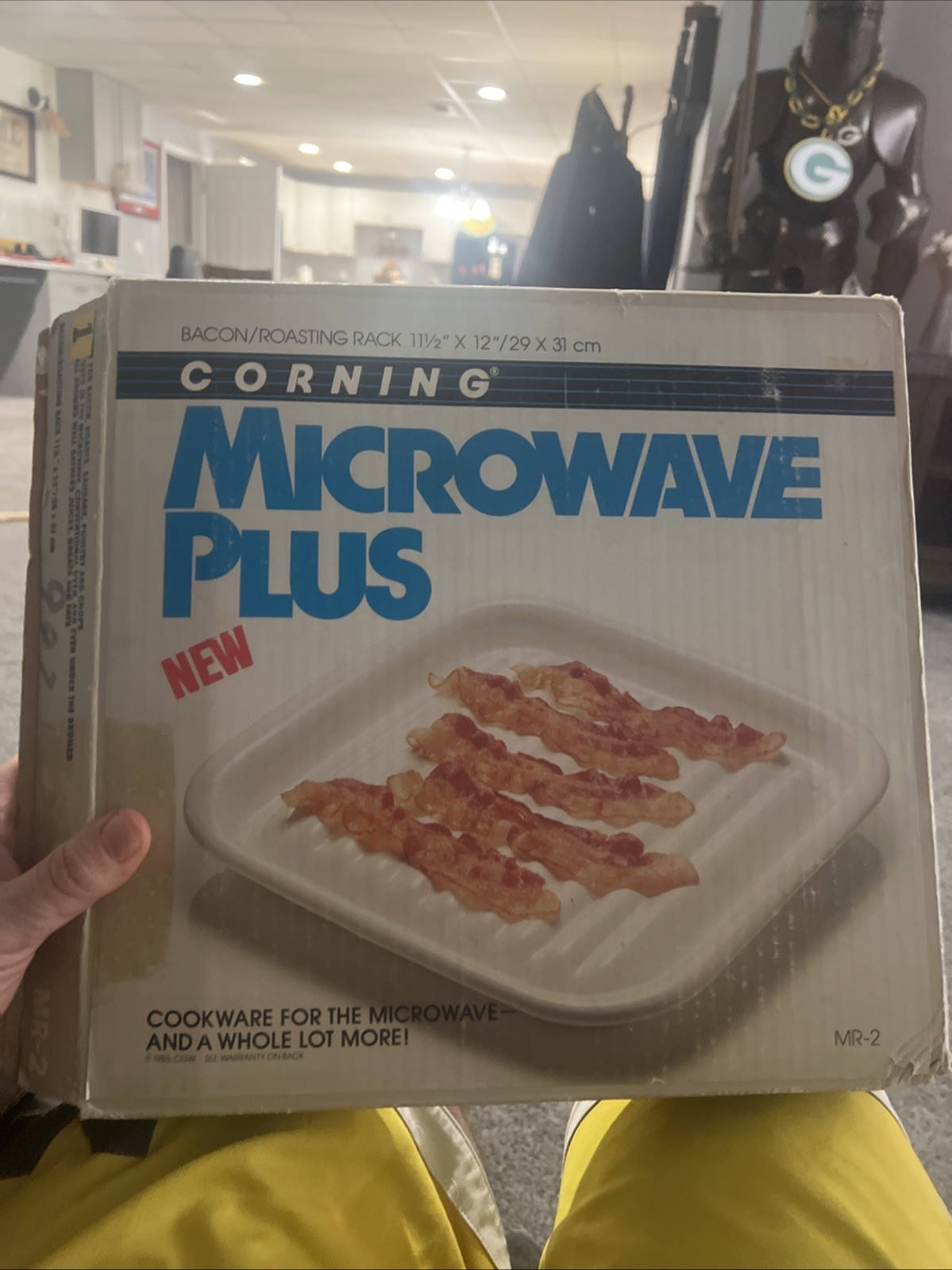 Corning Microwave Plus Bacon Roasting Rack Ribbed MR-2 8.5” X 8.5” New Open Box