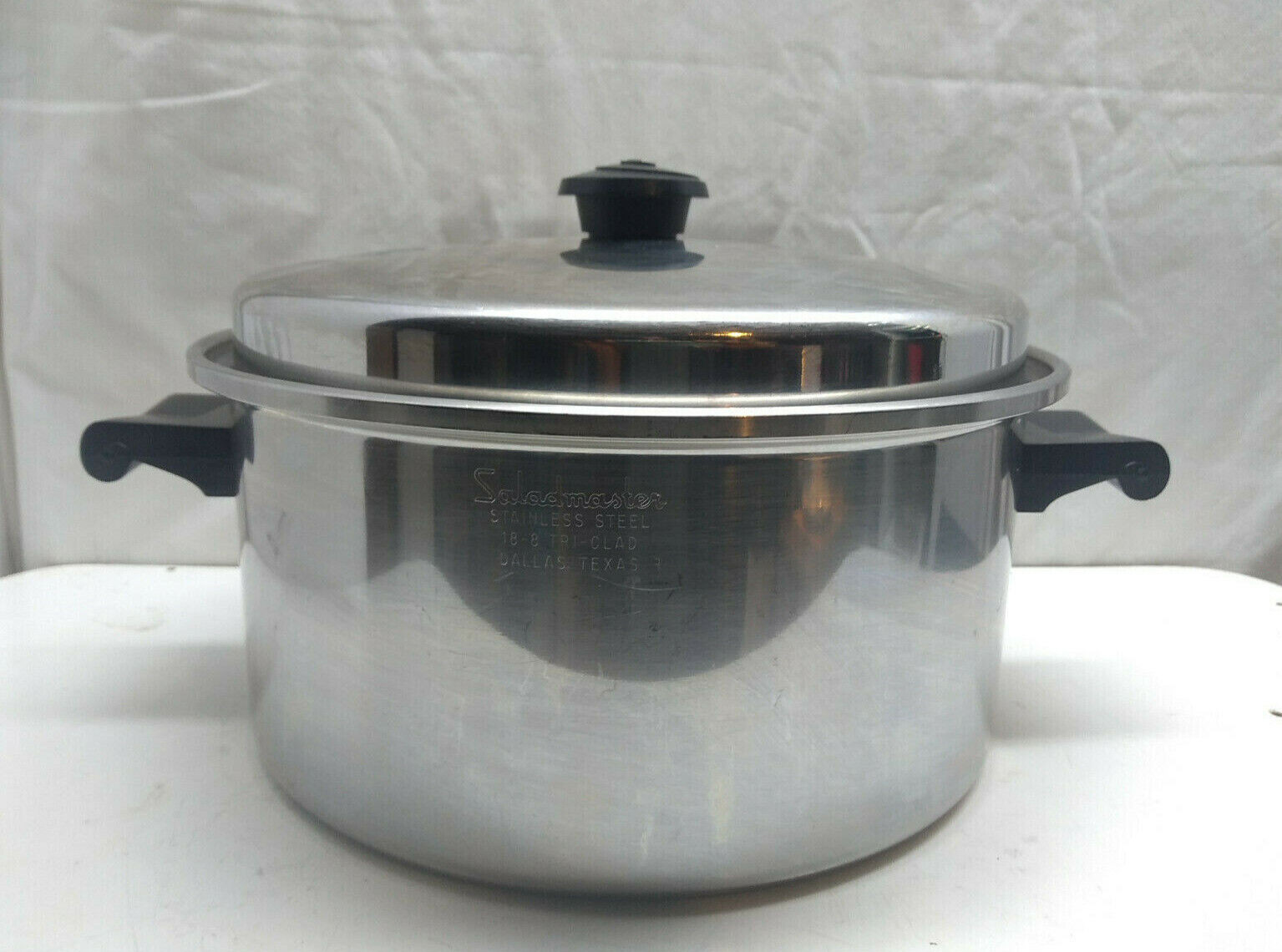Saladmaster 6.5 Qt Dutch Oven Multi-Ply Stainless Waterless Stockpot Fry Pan Lid