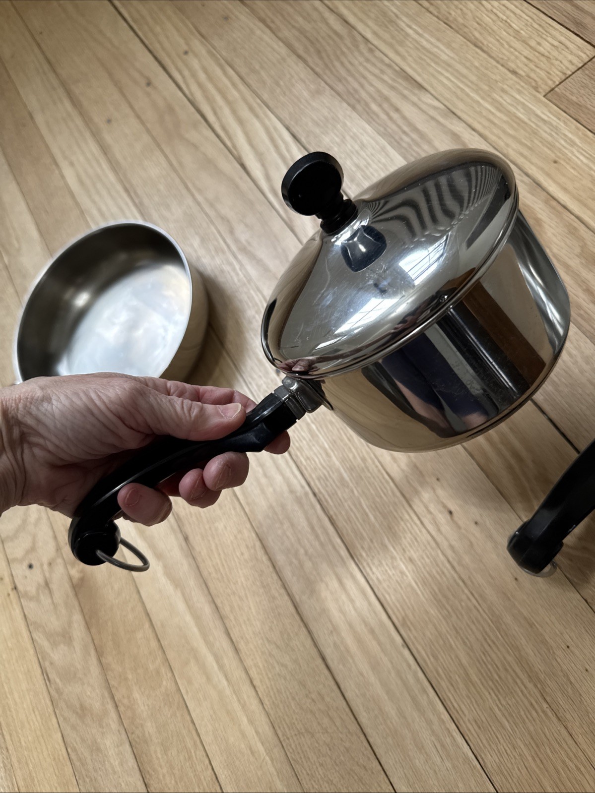 Faberware Aluminum Clad Stainless 8” 10” cooking pan skillet 1 qt Pot Lid Lot