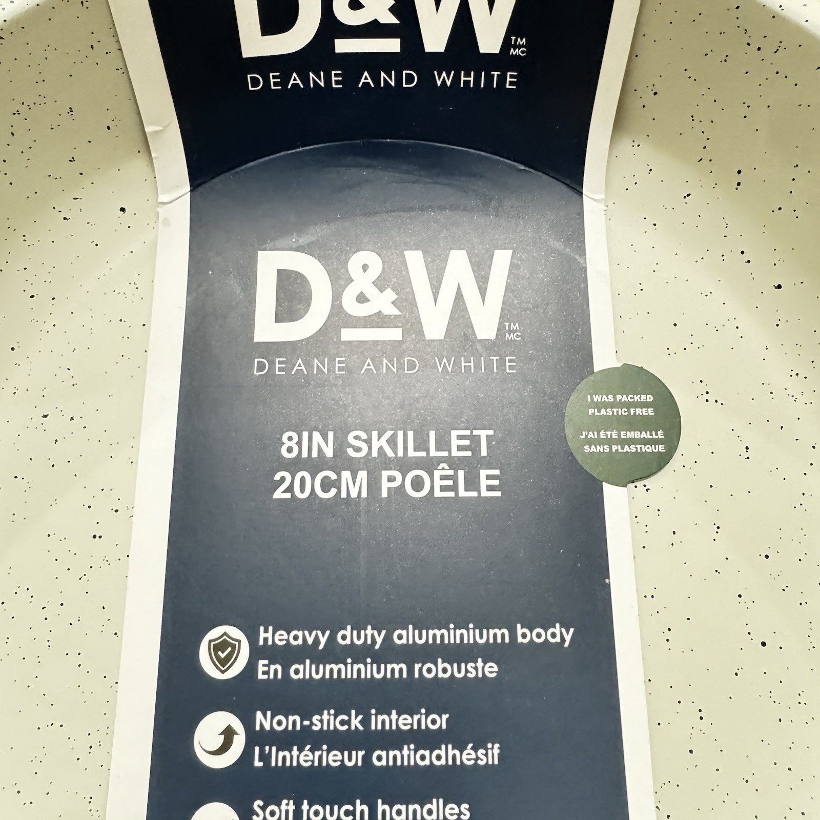Deane & White D&W Set of 3 Light Grey Skillets Frying Pans 8″ 9.5″ 11″ Cookware