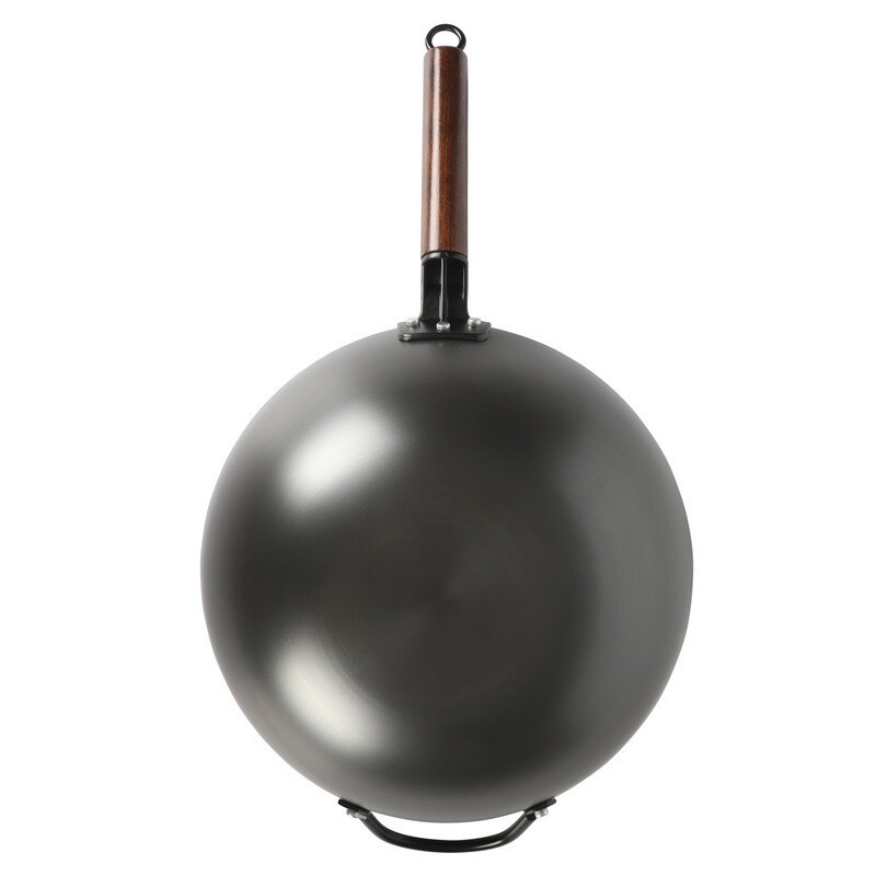 13 Inch Carbon Steel Wok Induction Safe Nonstick Rust Resistant Heavy Gauge New