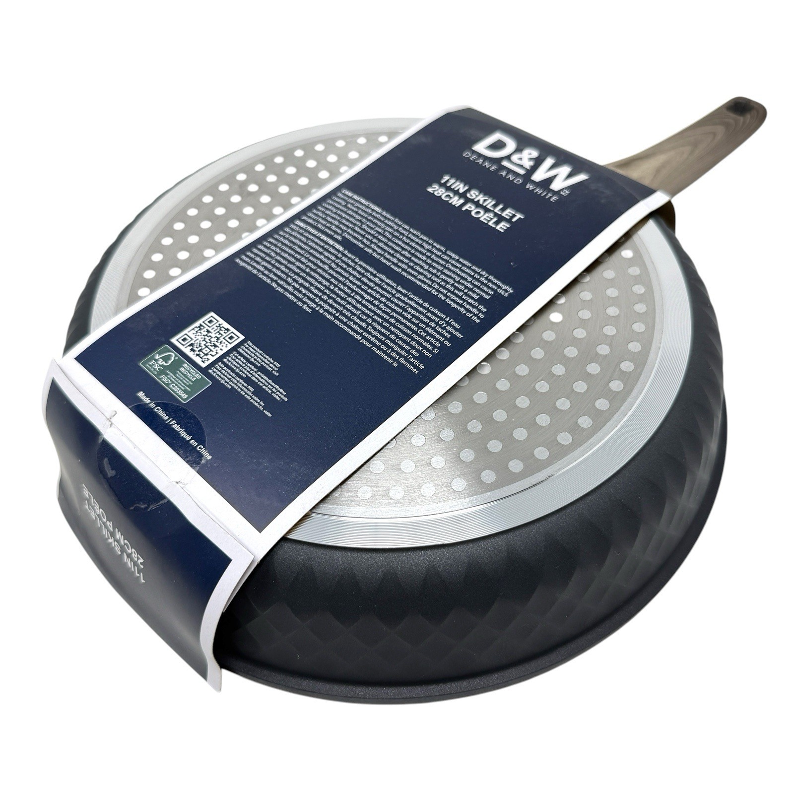 D&W Frying Pan Nonstick Skillet Premium Quality Kitchen Cookware 11 inch Gray