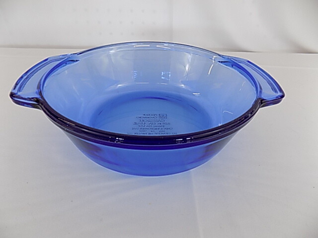 ANCHOR HOCKING COBALT BLUE GLASS 8 1/4″ 1.5 QUART PIE CASSEROLE DISH #1037