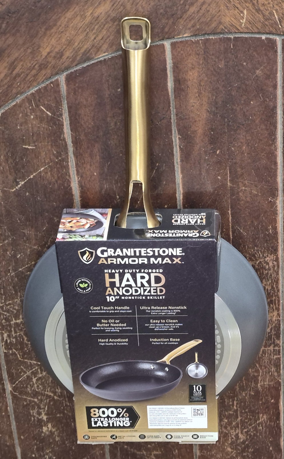 Granitestone Armor Max 10″ Heavy Duty Hard Anodized Nonstick Skillet #6151MU