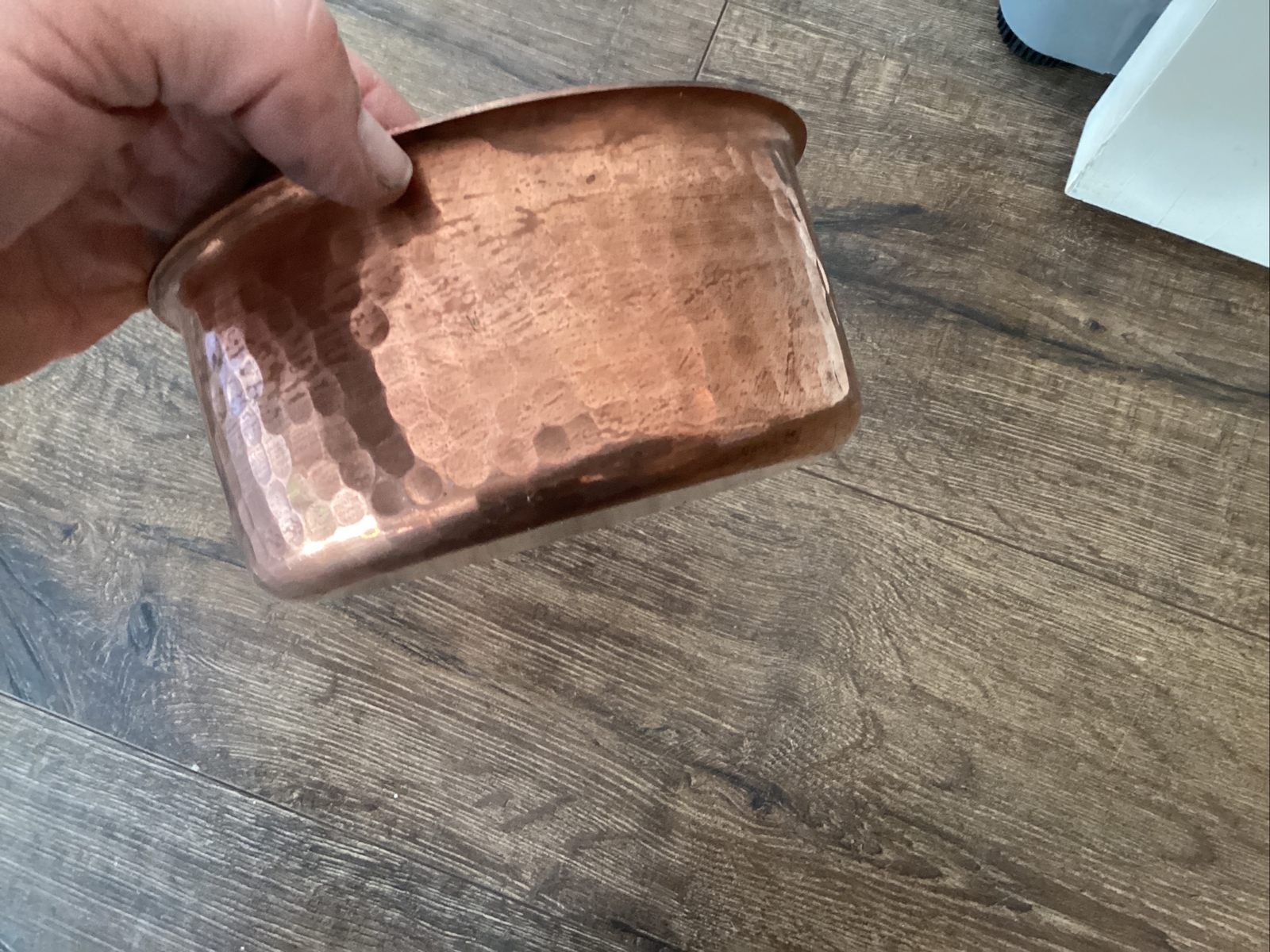 Vintage CORDON BLEU No. 14 Hammered Copper Saucepan France 1 Quart Pot Free Ship