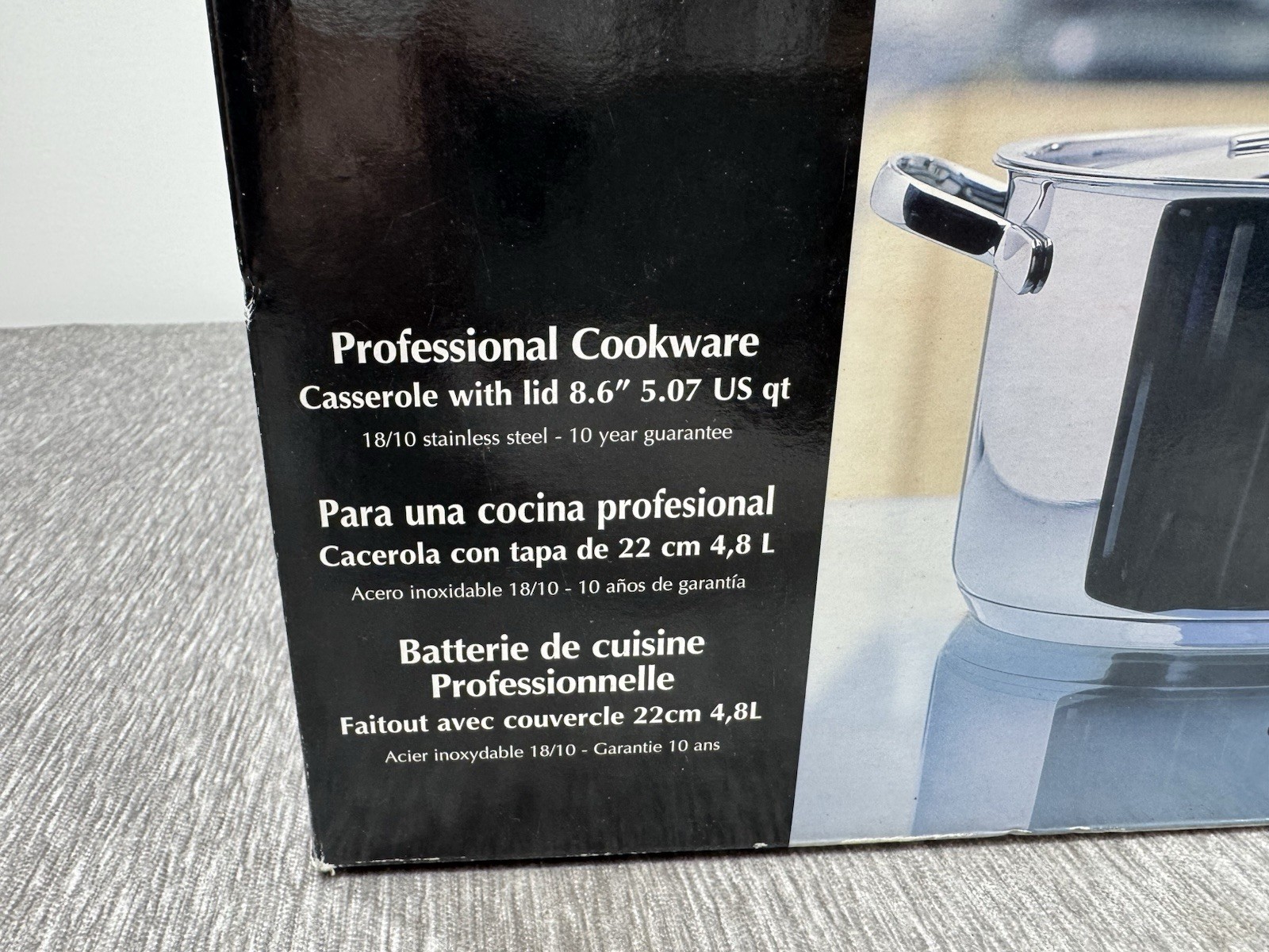 Royal Doulton Professional Cookware Casserole w Lid 5qt Stainless Unused READ