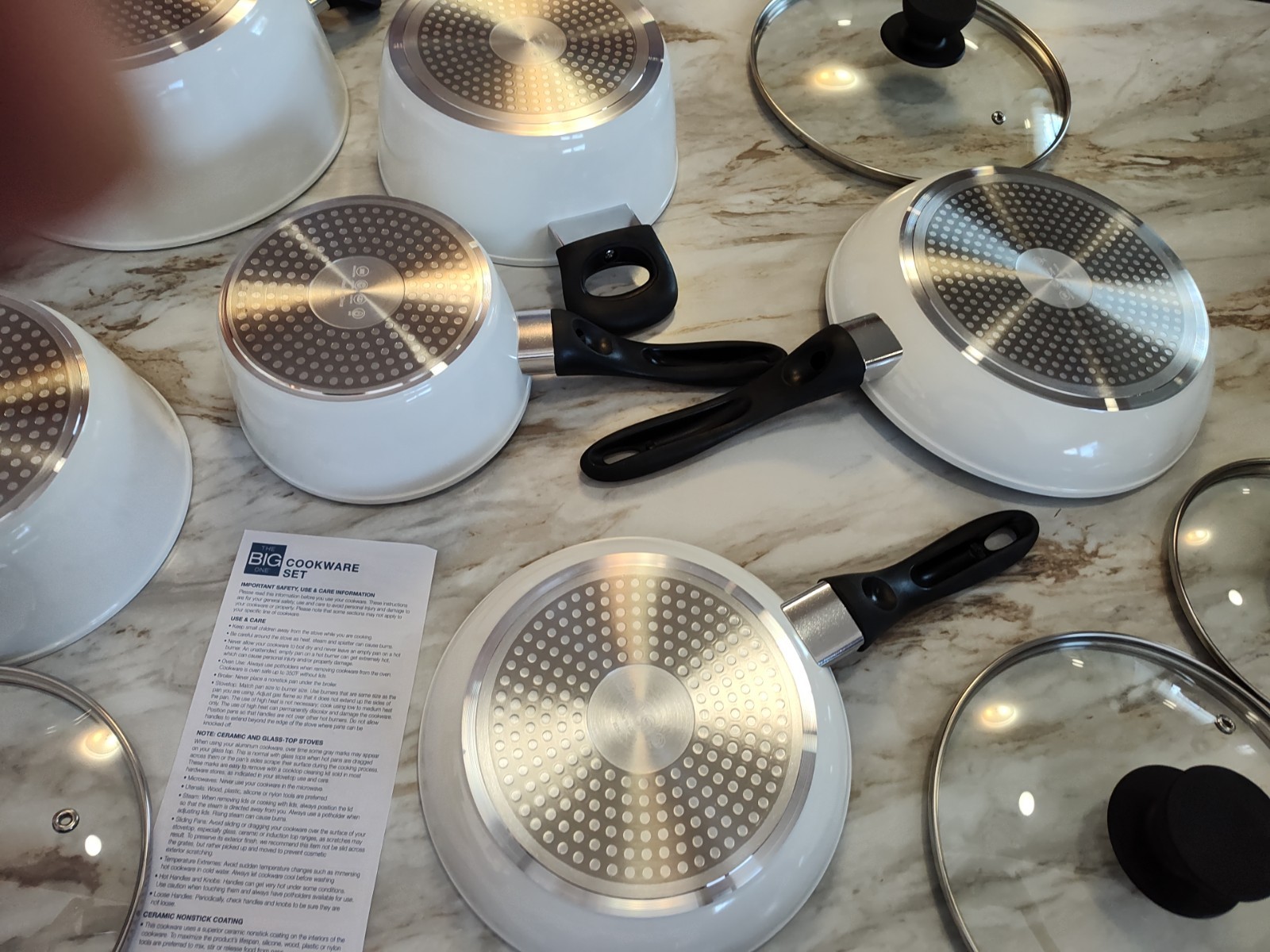 The Big One 10 Piece Silicone Ceramic Cookware Set, Gas & electric safe