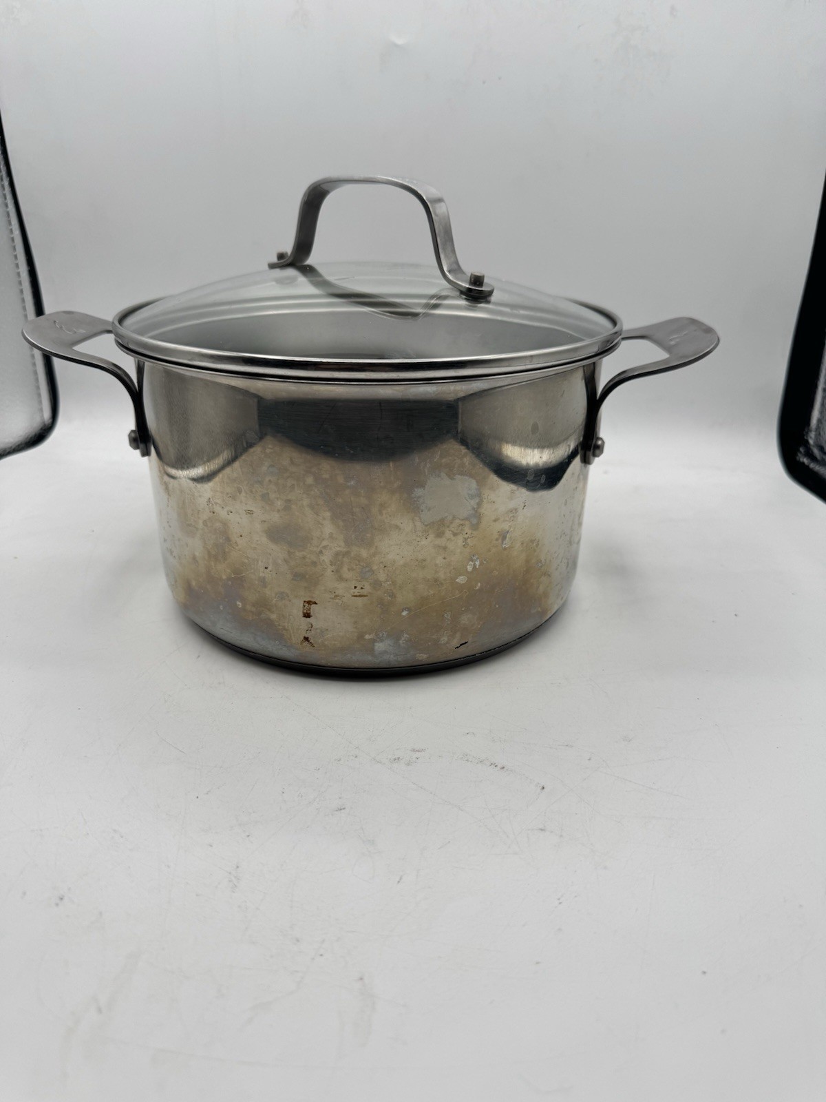 Emeril Lagasse 5 Qt 4.7 L Stock Pot Dutch Oven Stainless Steel with Clear Lid