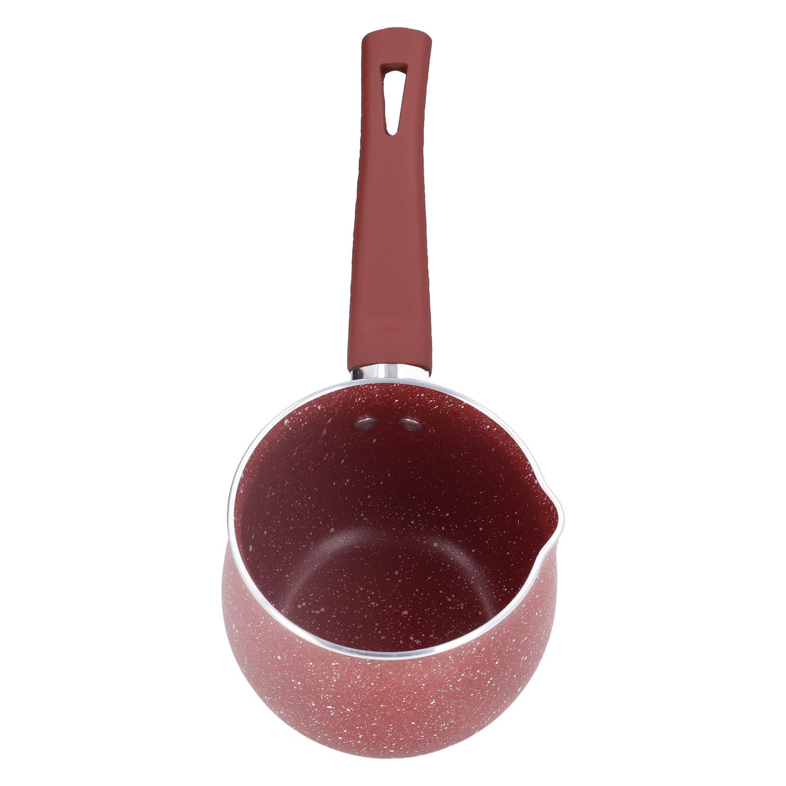 Milk Pot Mini Single Handle Coffee Warmer Boiling Aluminum Alloy Non Stick Red
