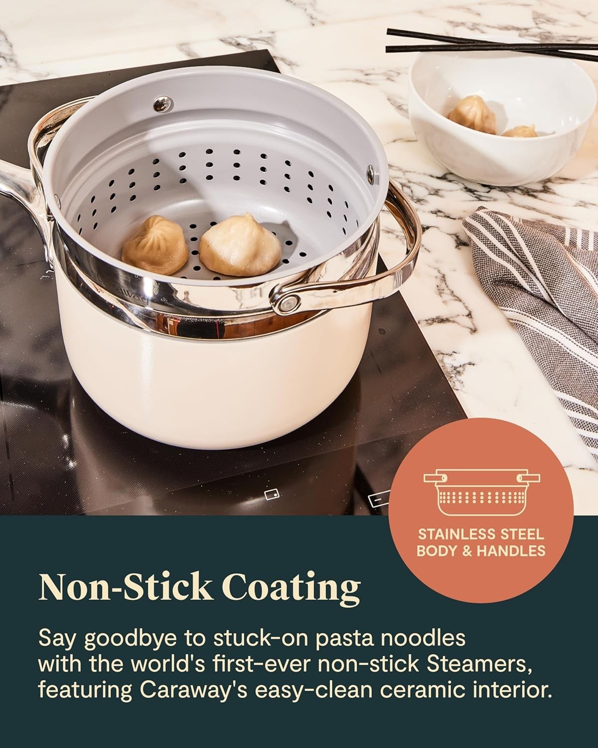 Stainless Steel Steamer Basket with Handles Nonstick Vegetable Steamer Small