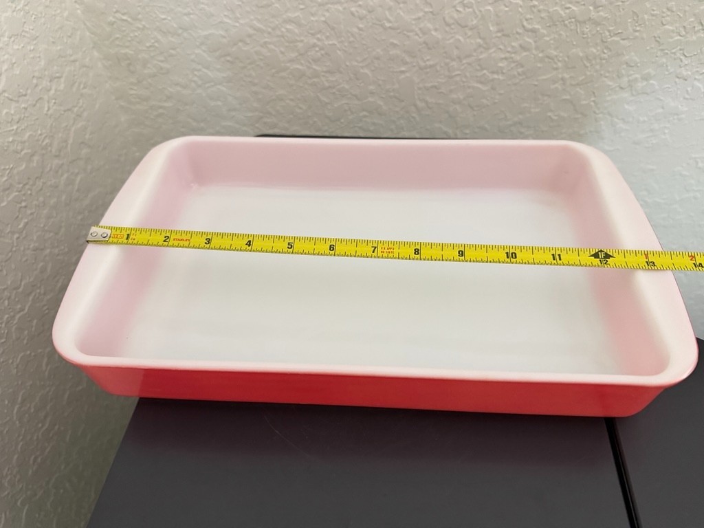 Vintage Pyrex Flamingo Pink 232 Rectangular Baking Dish Lasagna Cake Pan MCM