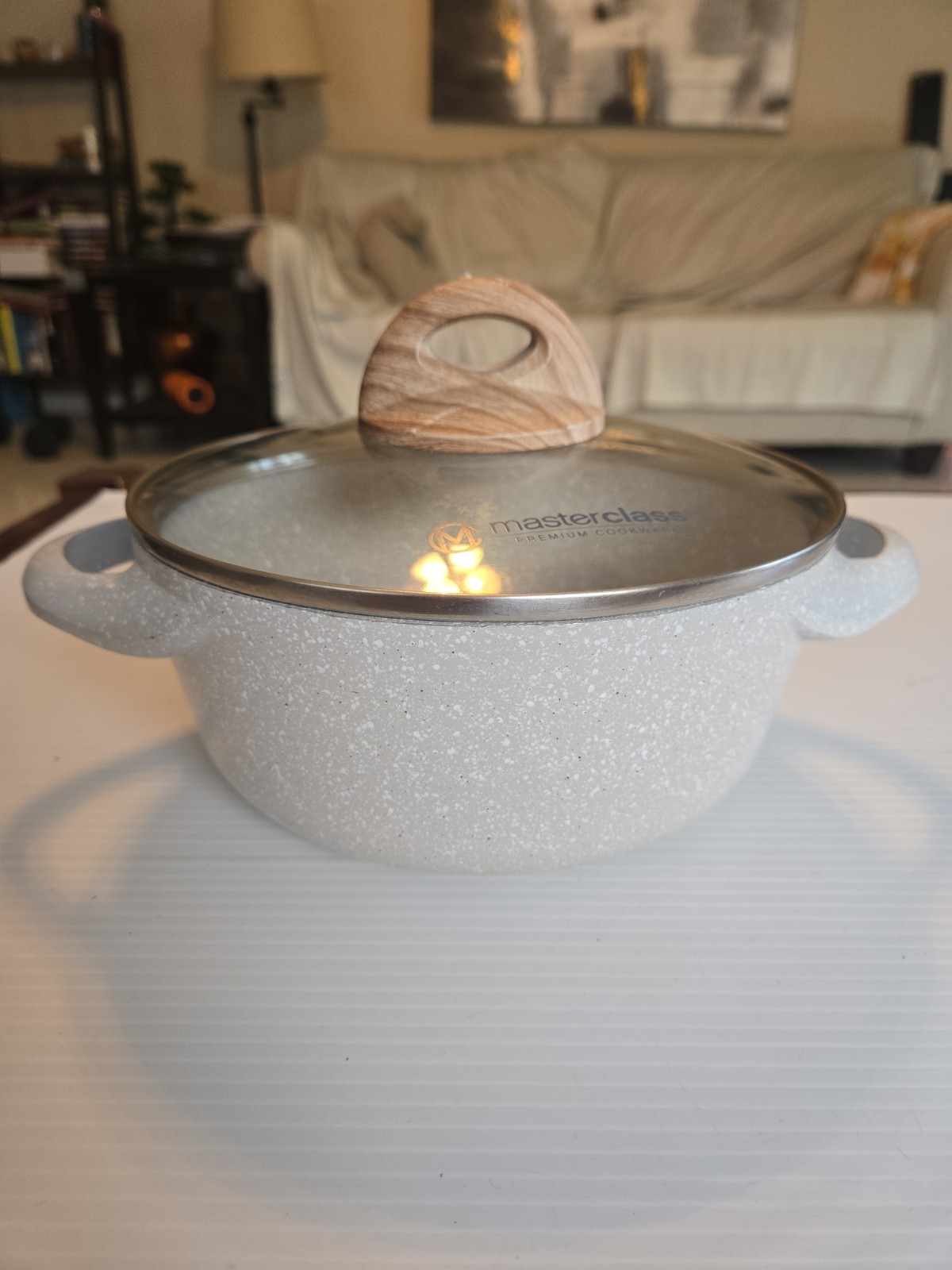 MASTERCLASS PREMIUM COOKWARE Collection Gray 8” 2.4 qt. Casserole Pan Pot w/ Lid