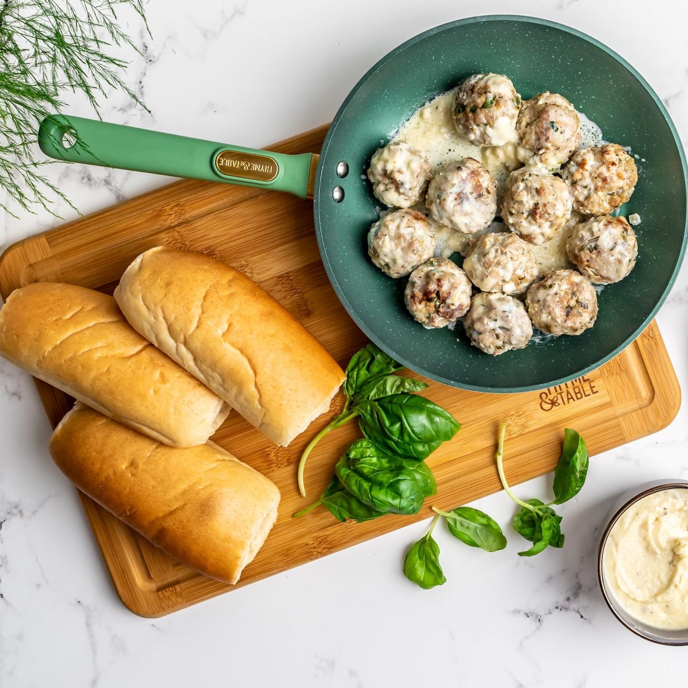 Thyme & Table 10″ Non-Stick Fry Pan – Green, Granite Collection