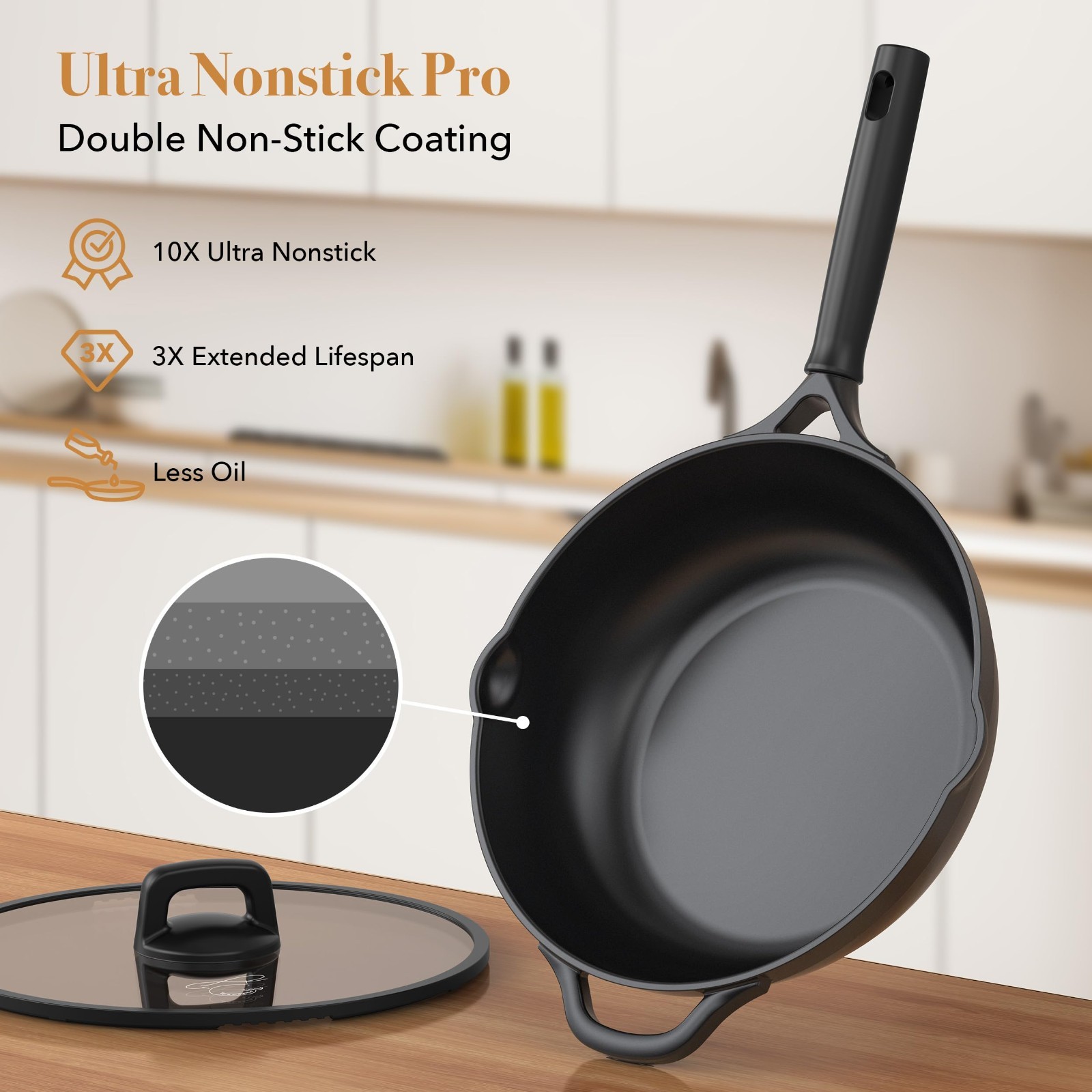 14-Piece Nonstick Cookware Set, Induction Compatible, Oven Safe, PFOA Free, Heat