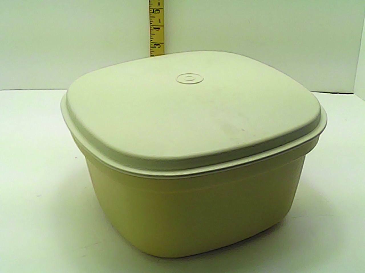 Vintage Tupperware Square Microwave 3-Piece Steamer Harvest Gold