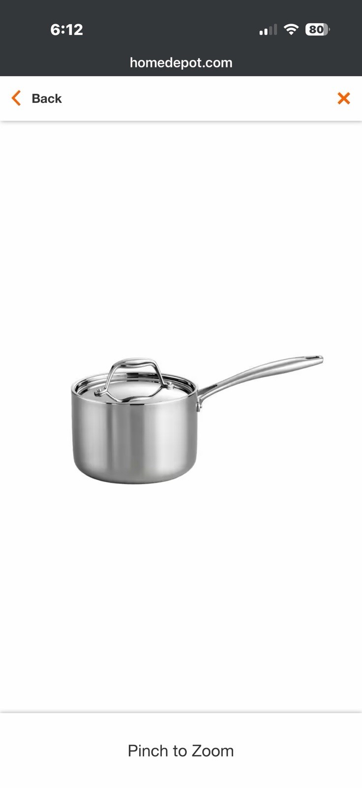 Tramontina Try Ply Clad 2 Quart Stainless Sauce Pan Brand New In Box