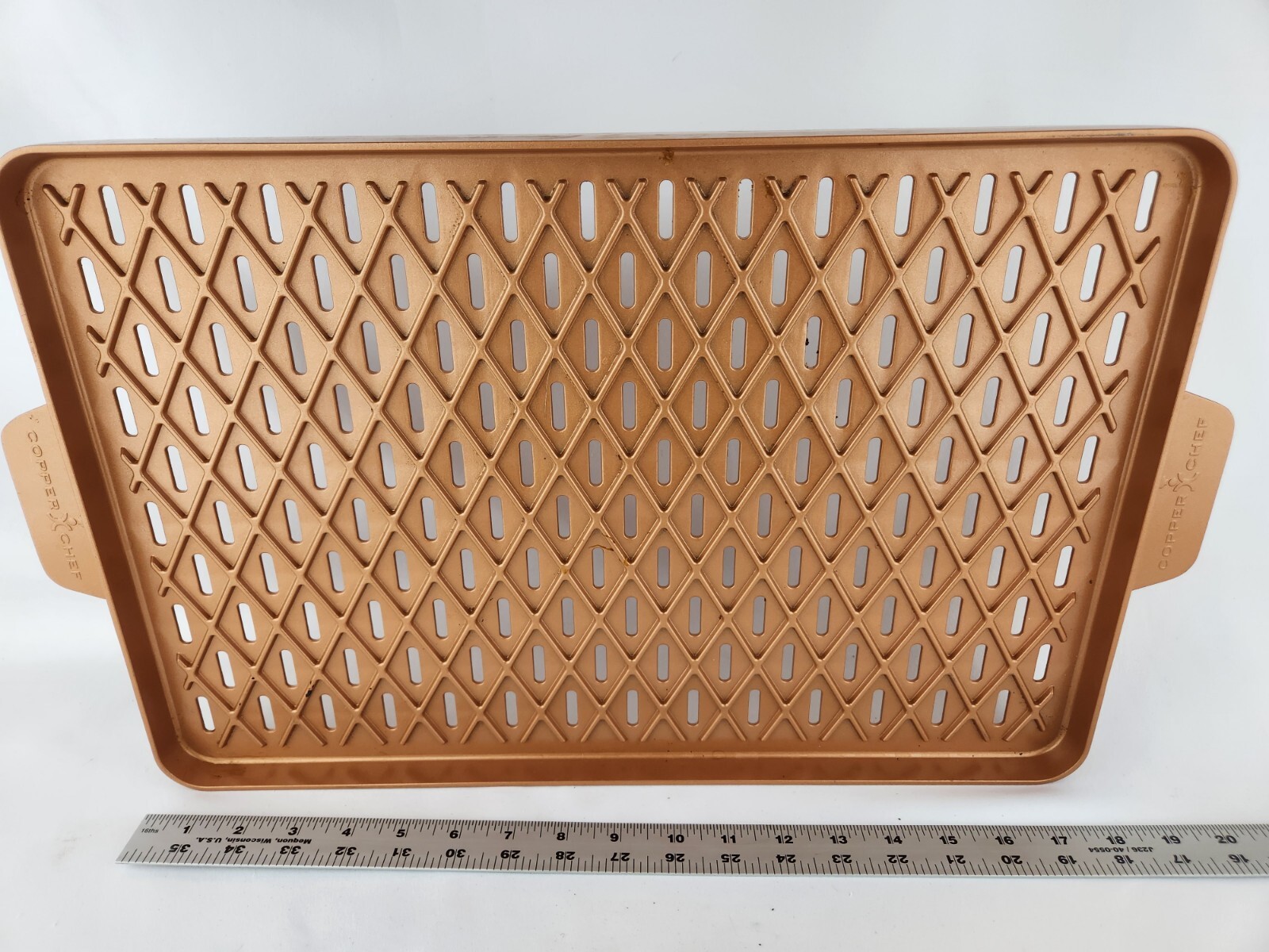 Copper Chef X- Design Barbecue Pan 12”x 18” Grill Cooking Sheet Drip Through Bbq
